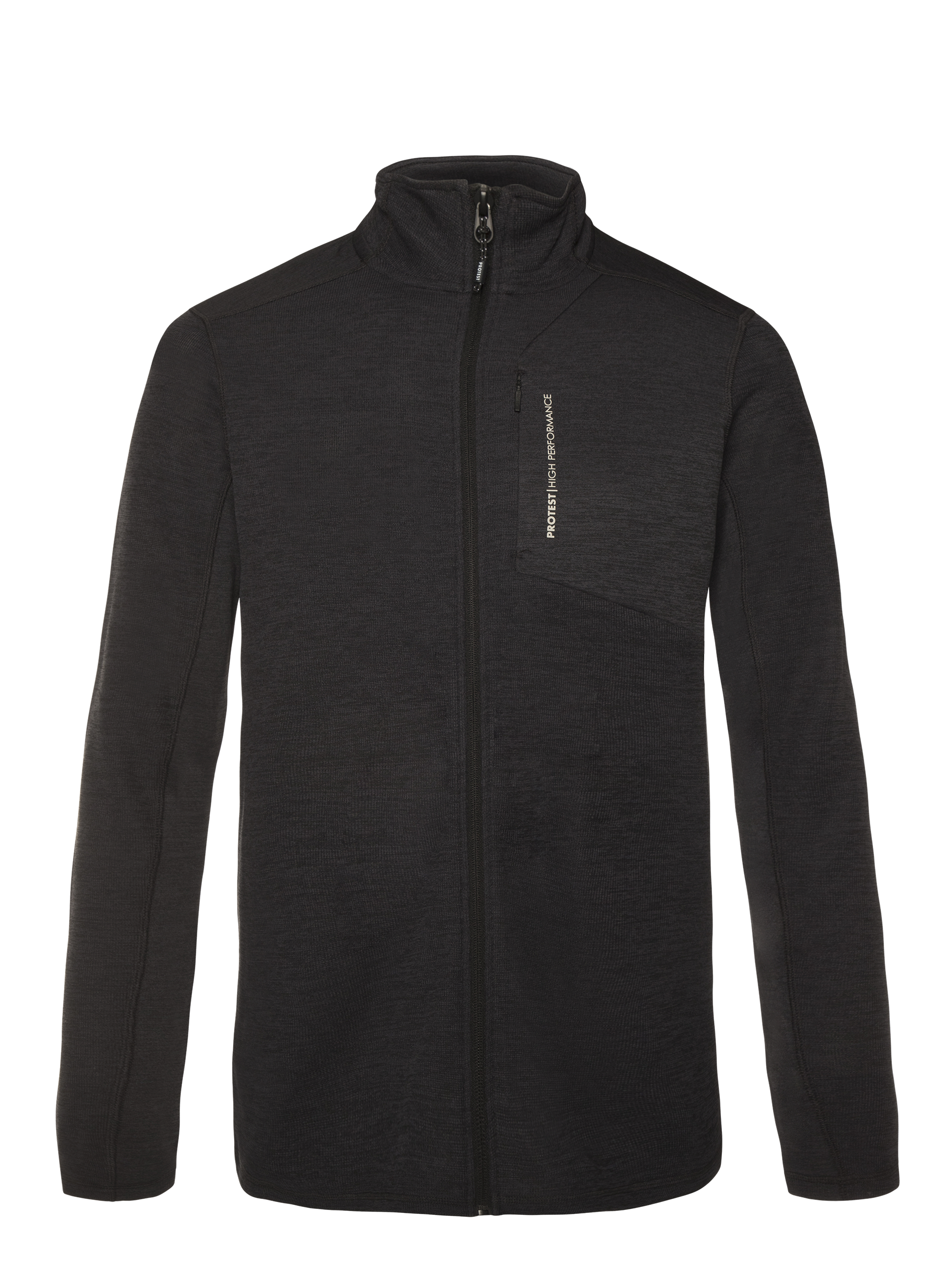 Protest Karaoke Fleece Zip Up Men - Black