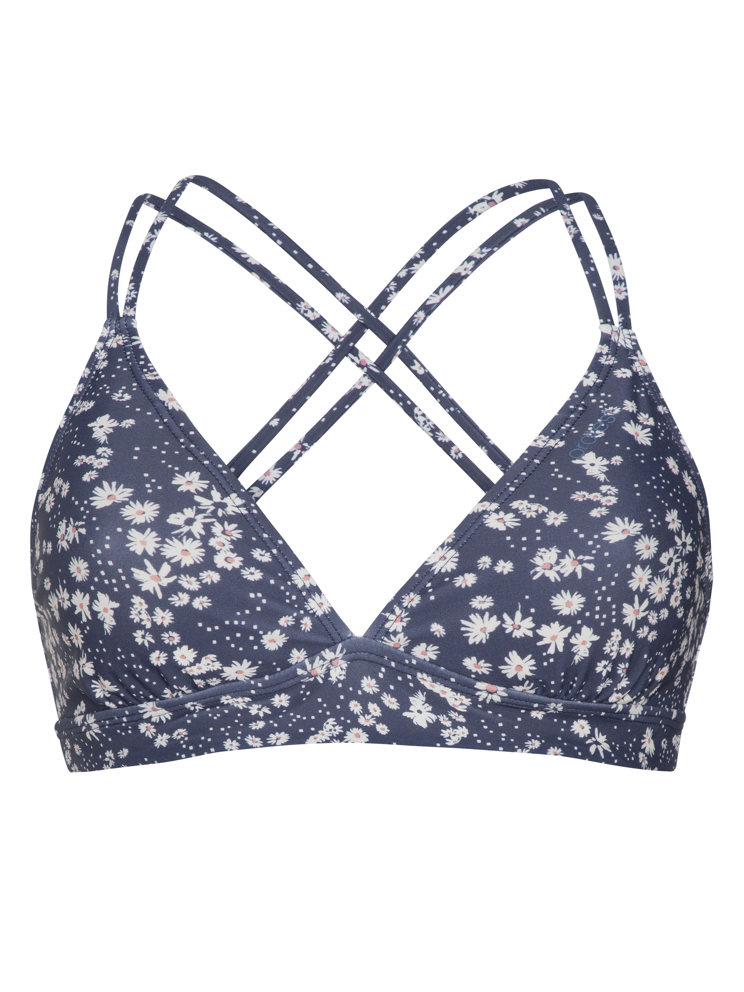 Protest Mixsuperbird Floral Triangle Bikini Top Women - Blue