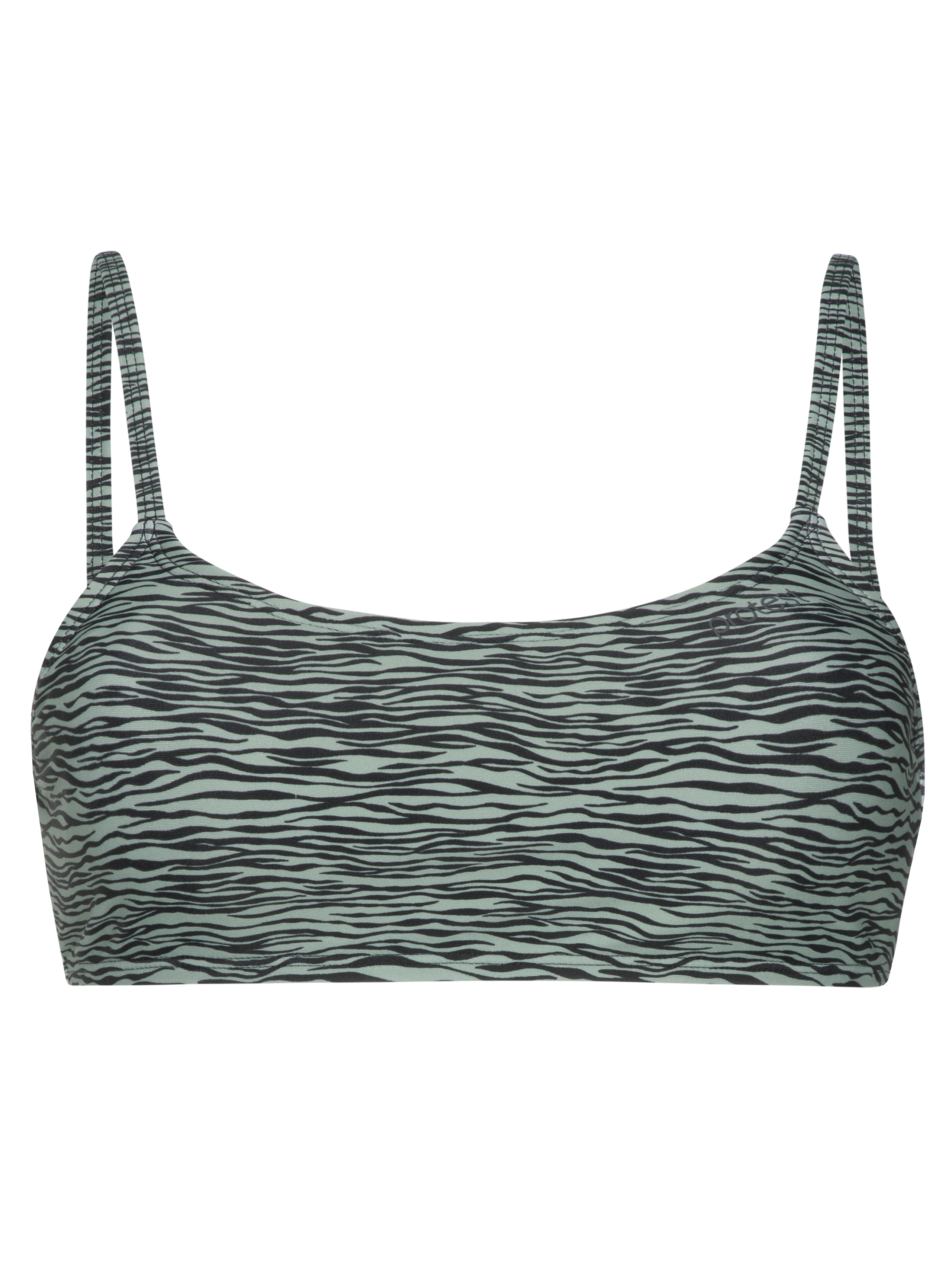 Protest Mixelif Zebra Bralette Bikini Top Women - Green