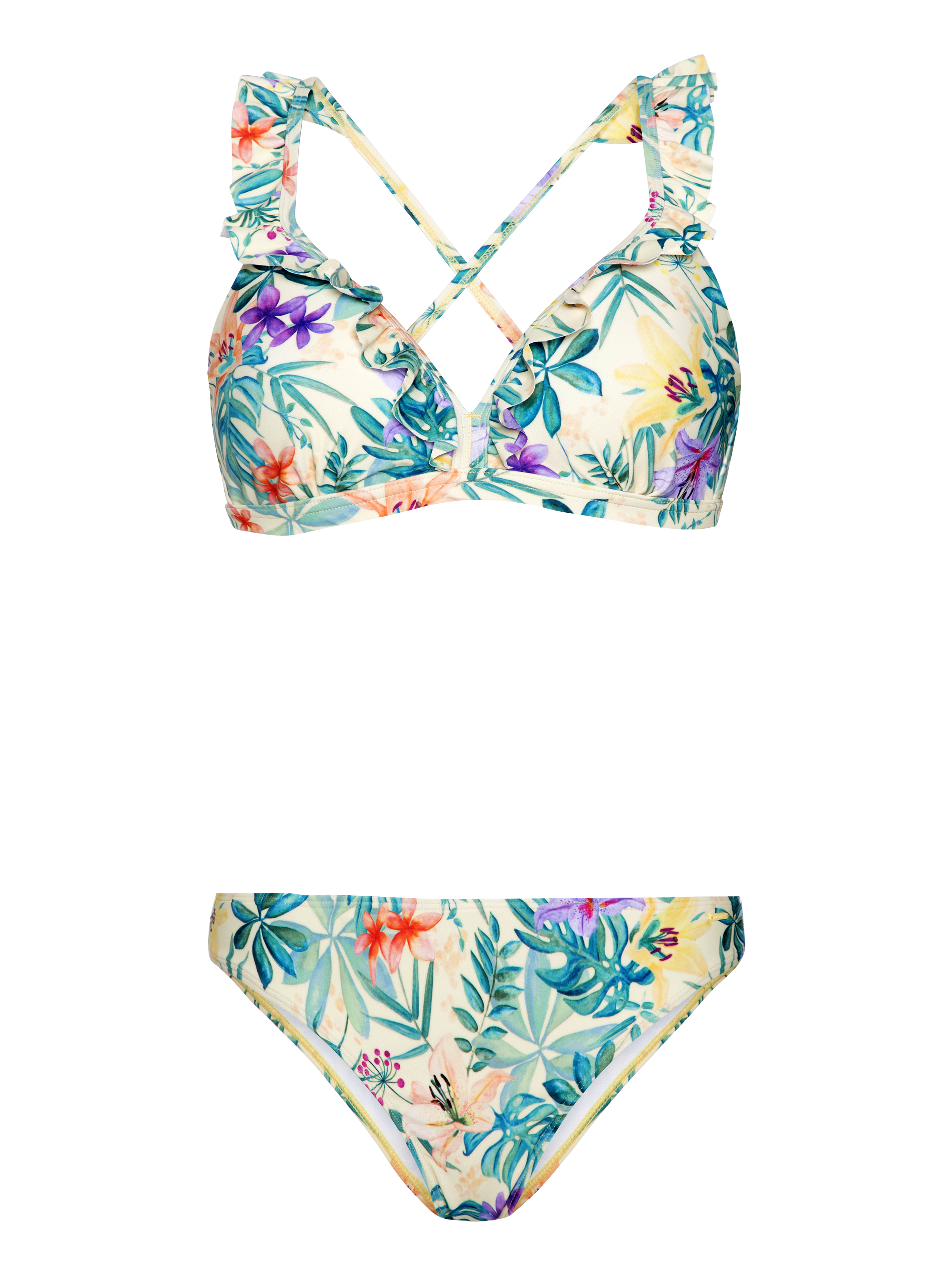 Protest Prtambesia Blumen Triangel-bikini Damen - Gelb