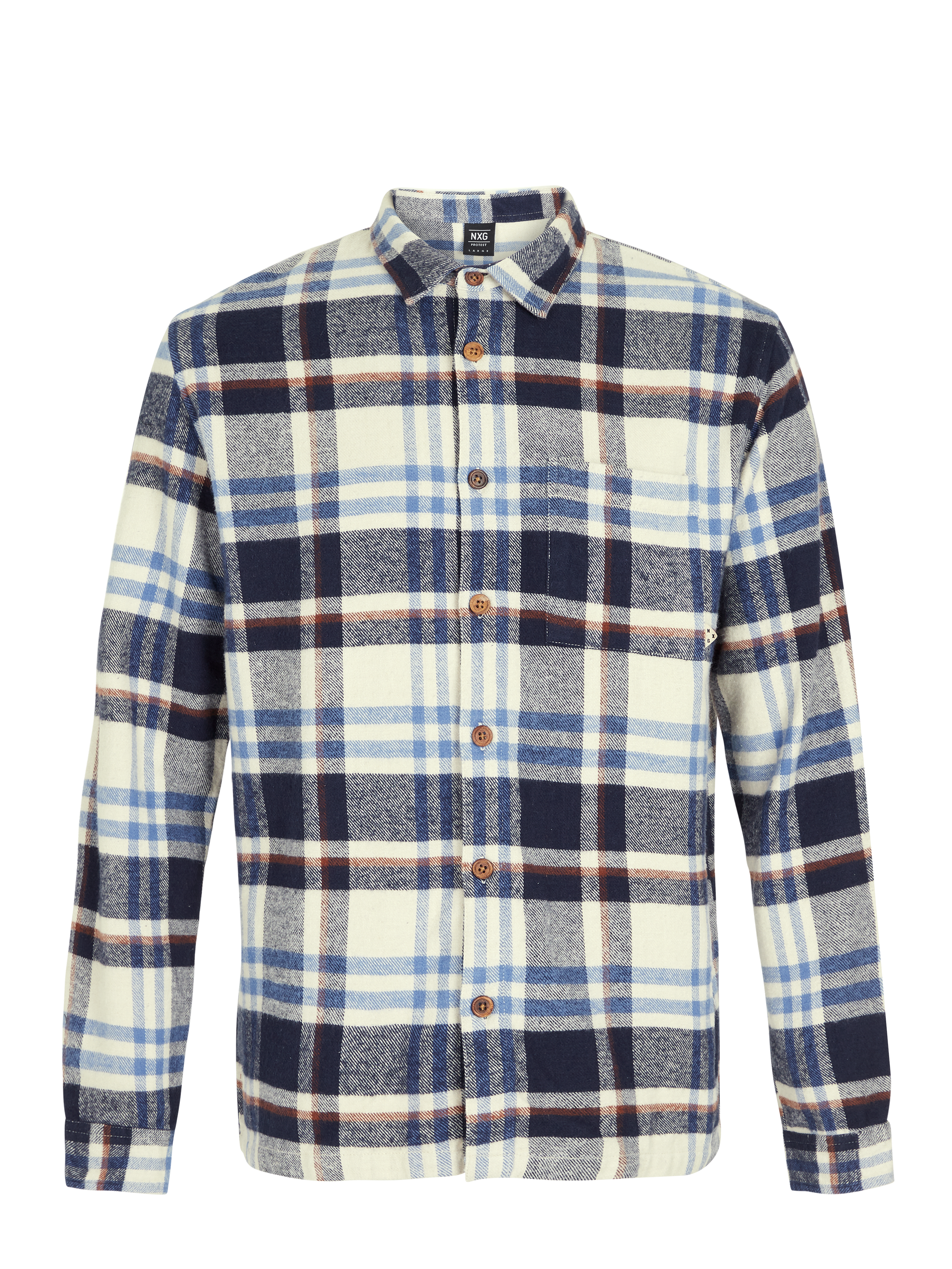 OMBRE CHECK OPEN COLLAR SHIRTS ‐Cotton/Yak‐ | SEVEN BY SEVEN