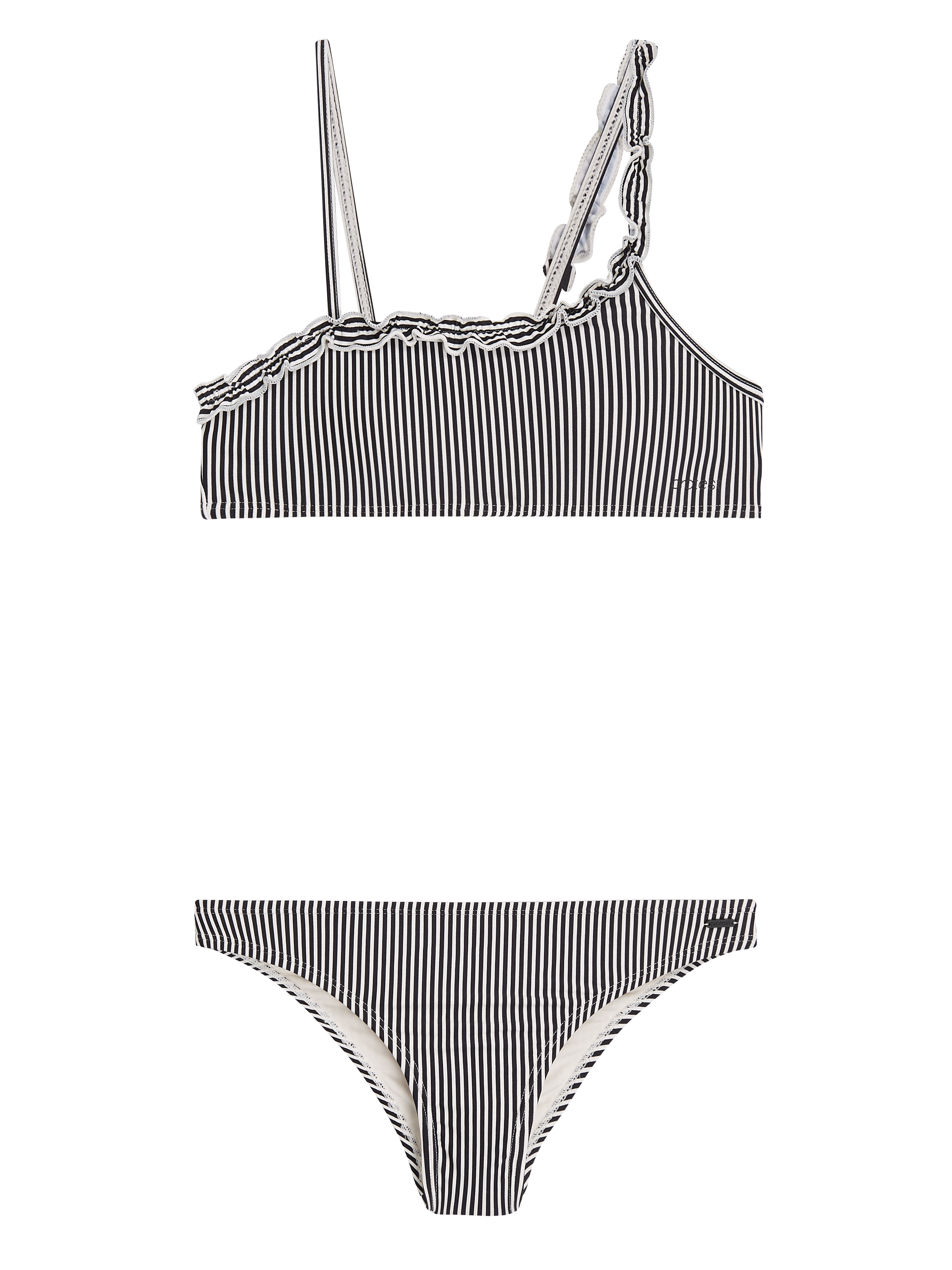 Protest Prttika Jr Striped Bralette Bikini Girls - Black