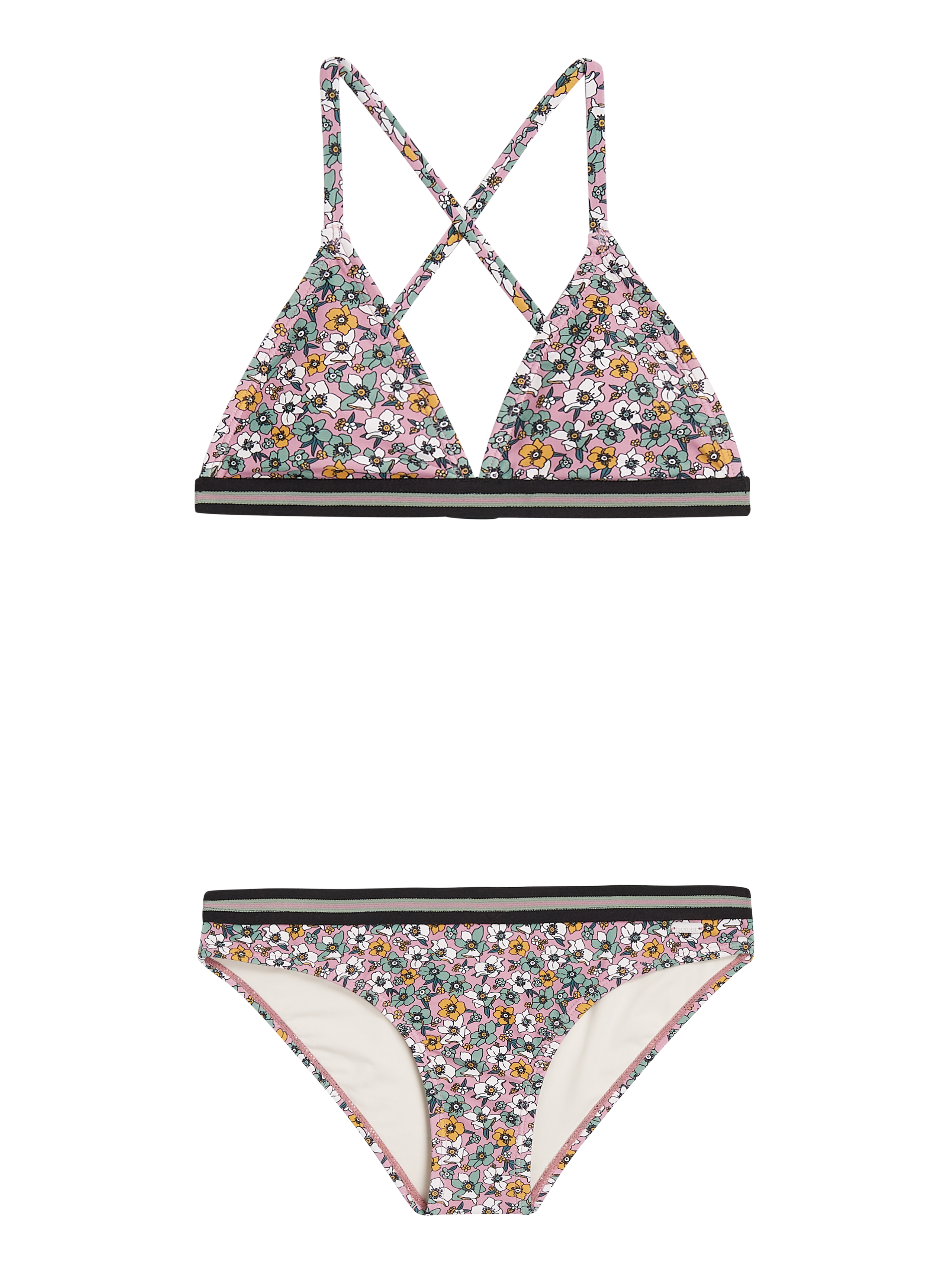 Protest Prtberit Jr Maillot De Bain Triangle Fleurs Fille - Violet