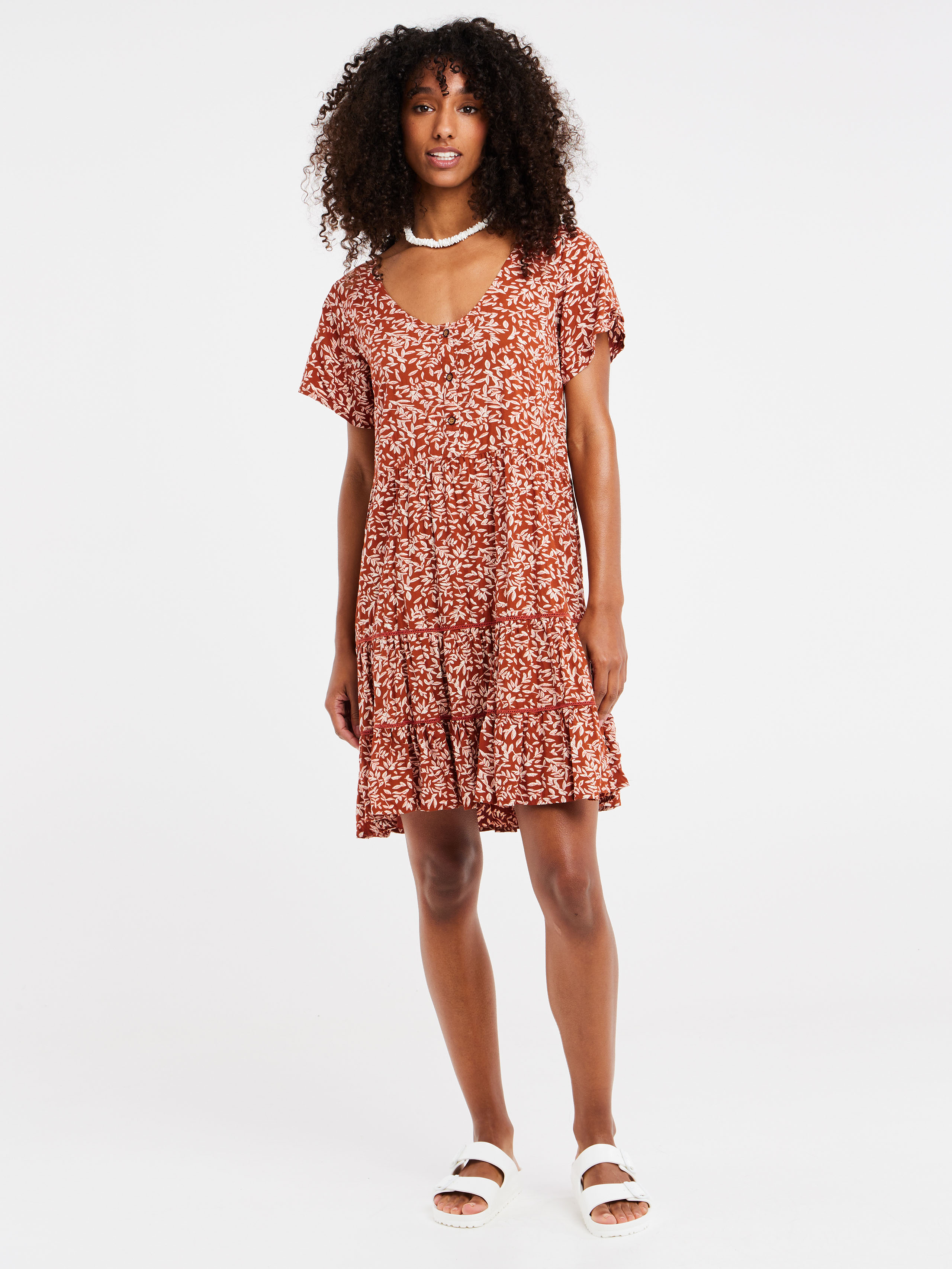 Uo floral tiered outlet babydoll dress