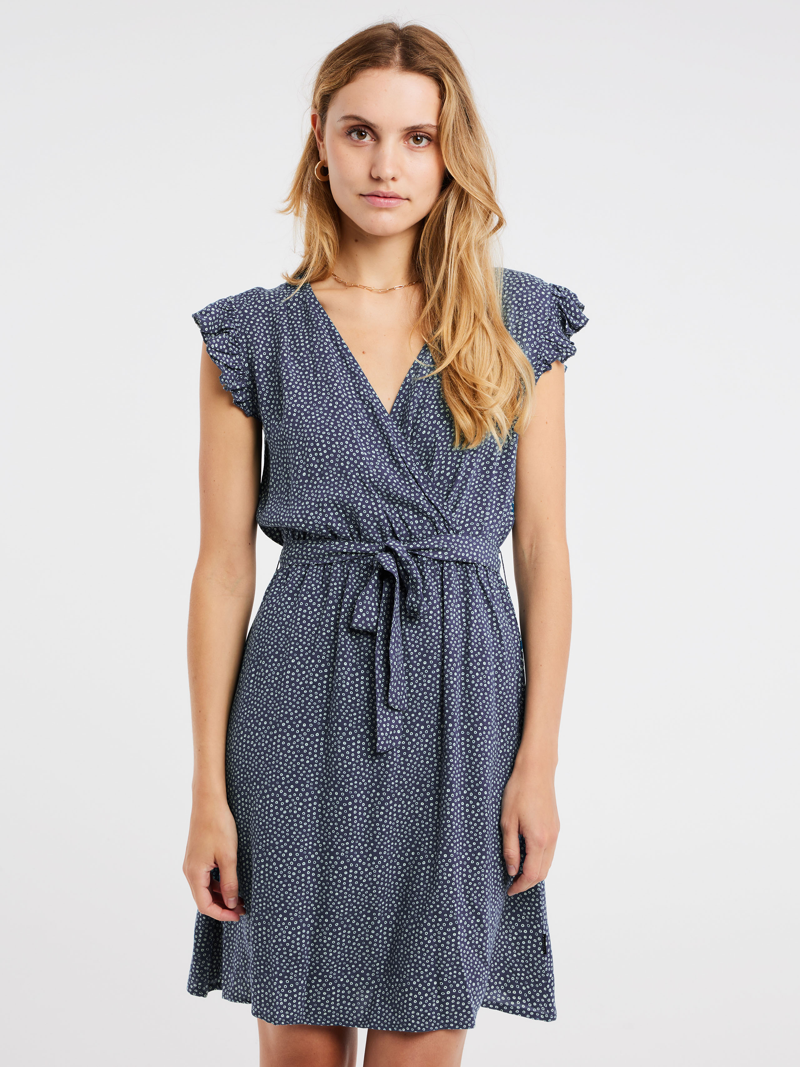 French connection celestia sheer hotsell wrap dress