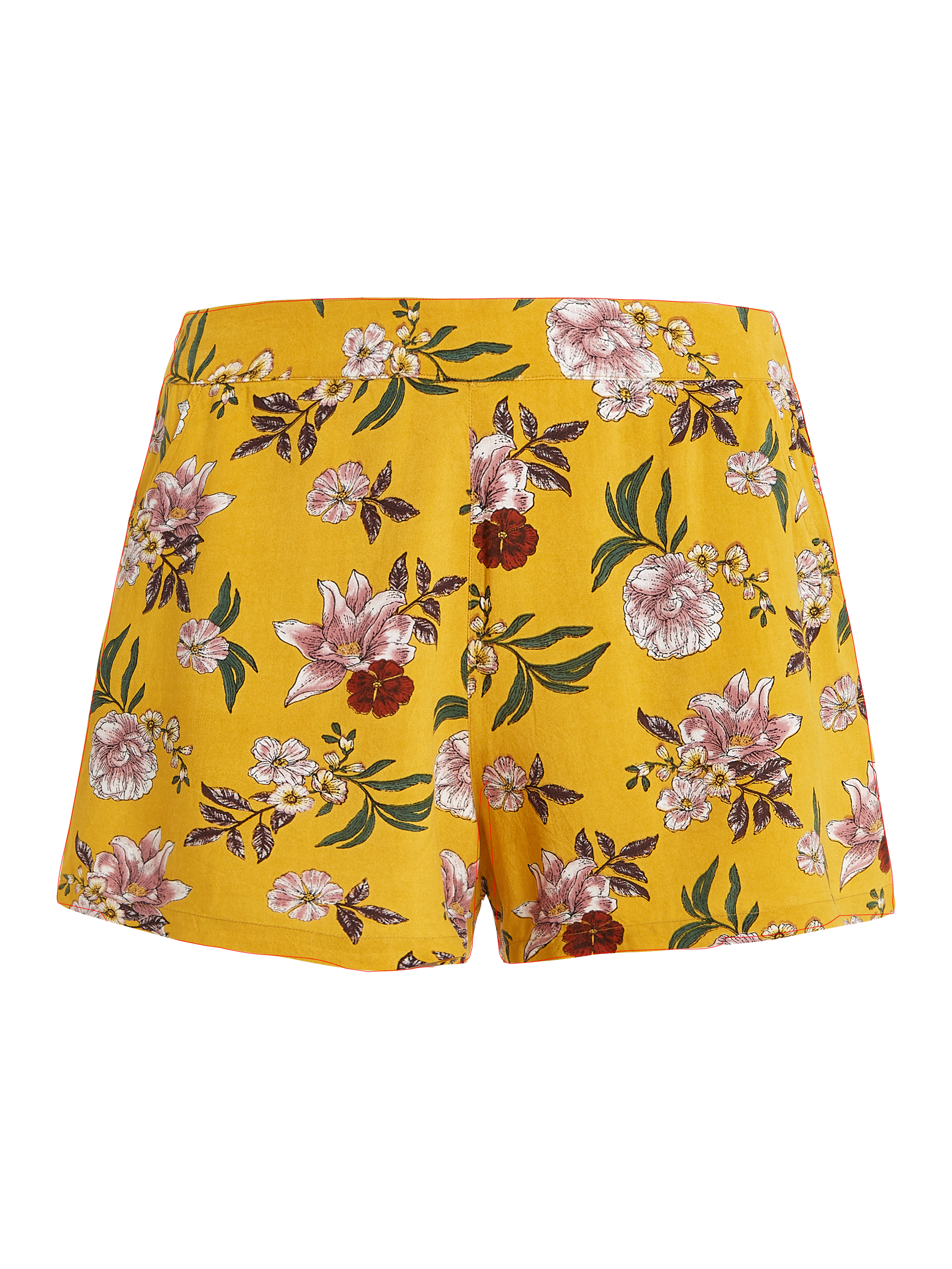 Protest Prtmahi Bloemen Korte Broek Dames - Geel