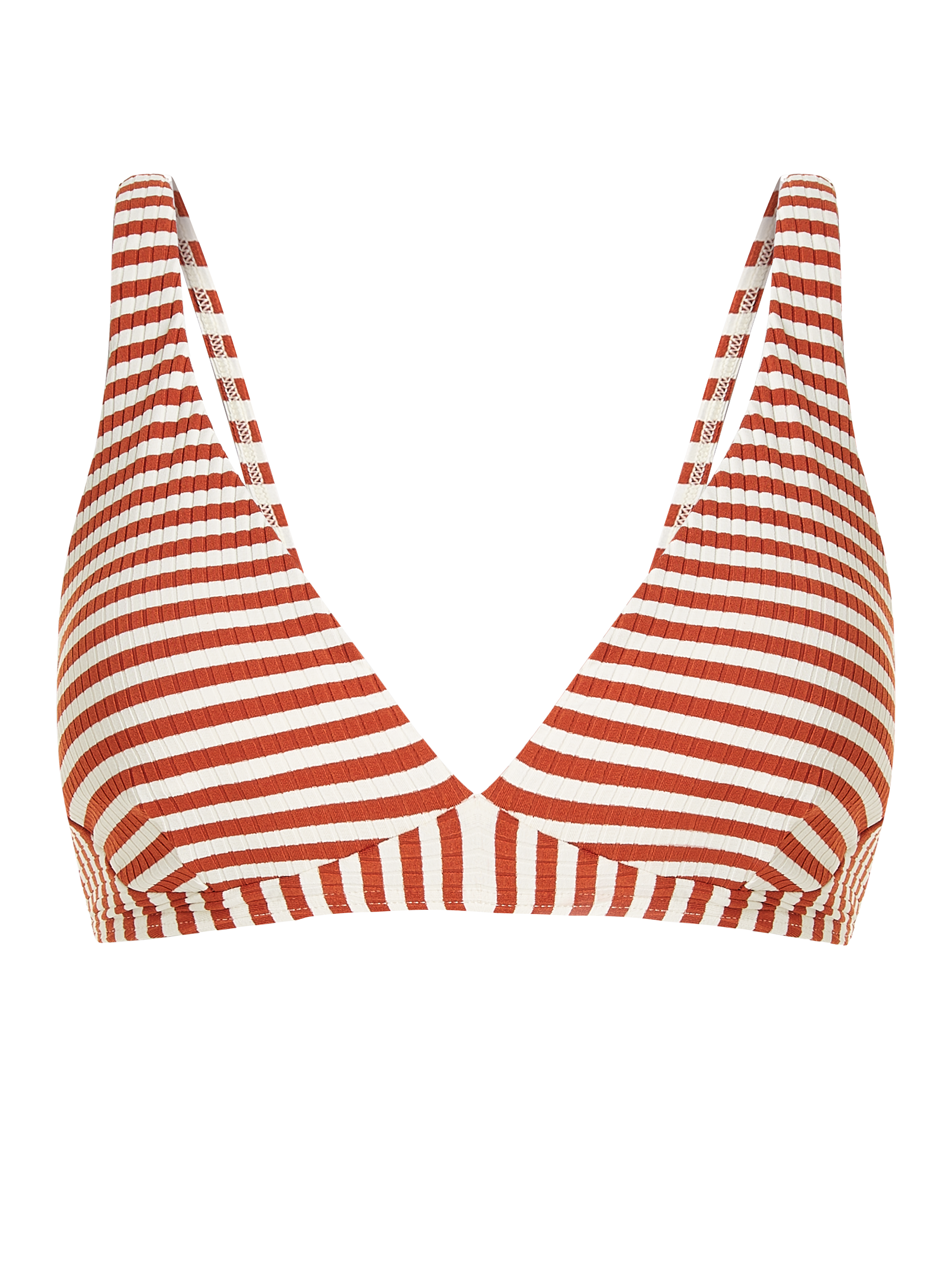 Protest Mixpearl 23 Striped Halter Neck Bikini Top Women - Brown