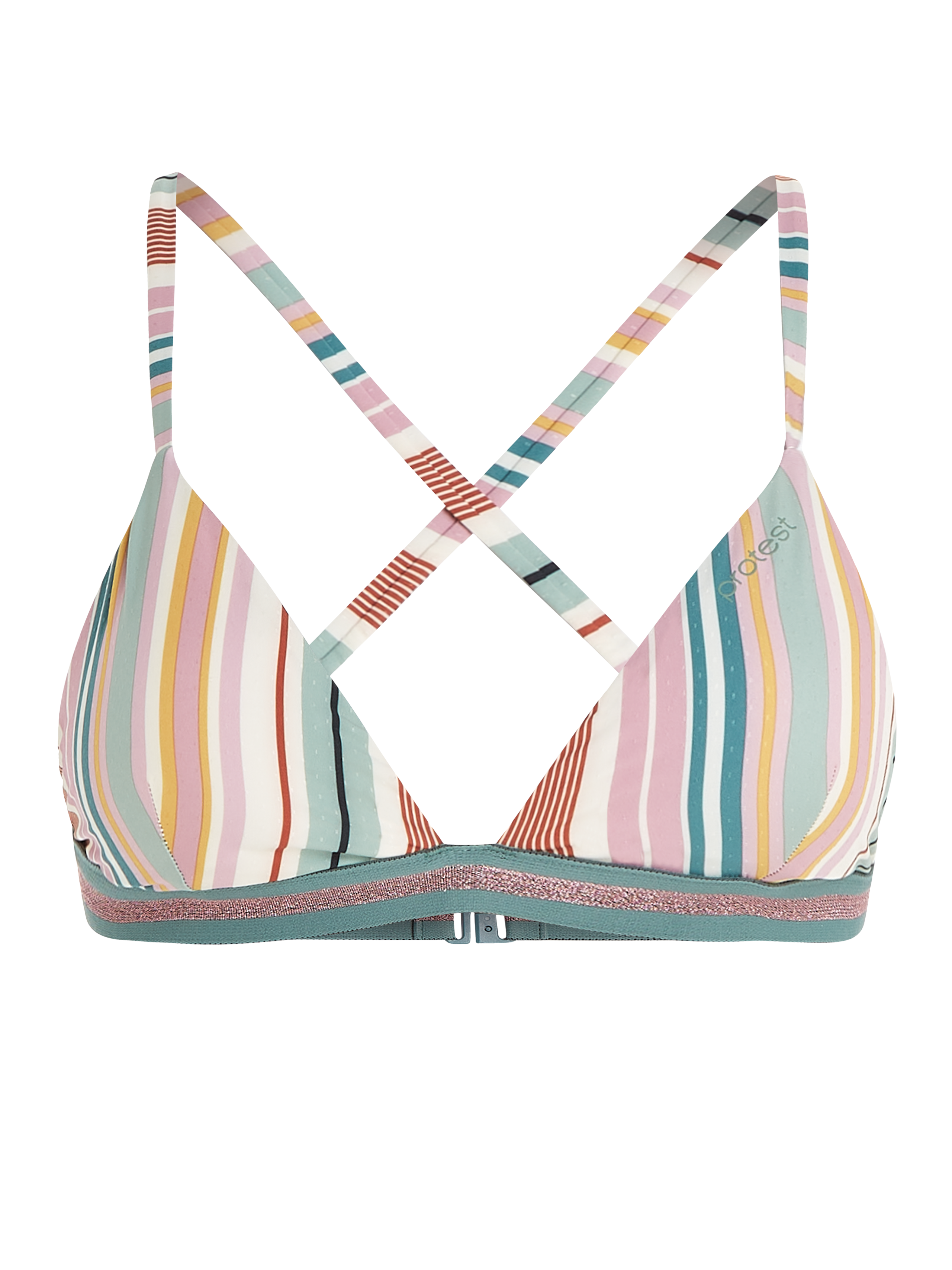Protest Mixida 23 Gestreepte Triangel Bikini Top Dames - Paars