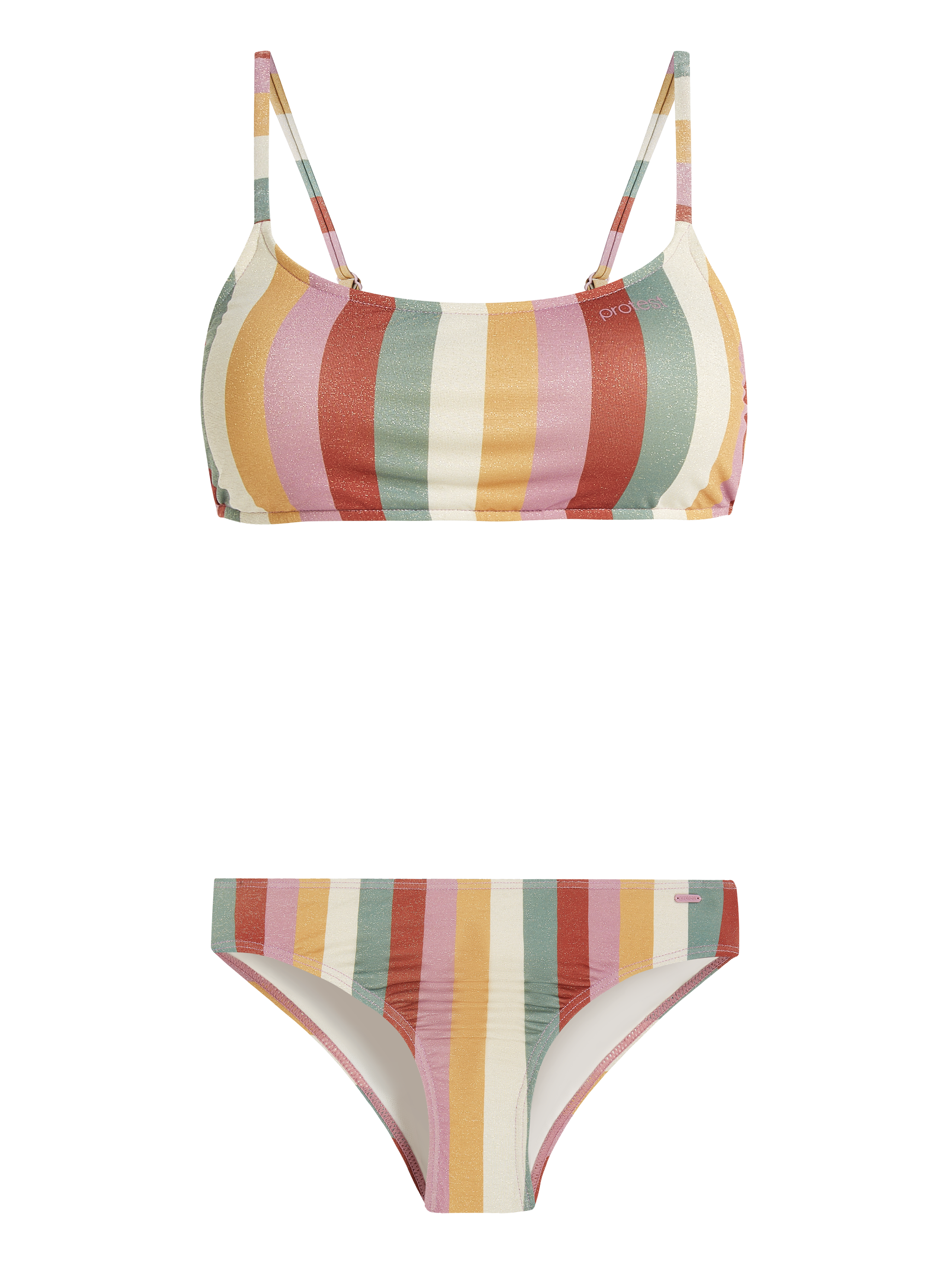 Protest Prtcancan Gestreifte Bralette-bikini Damen - Lila