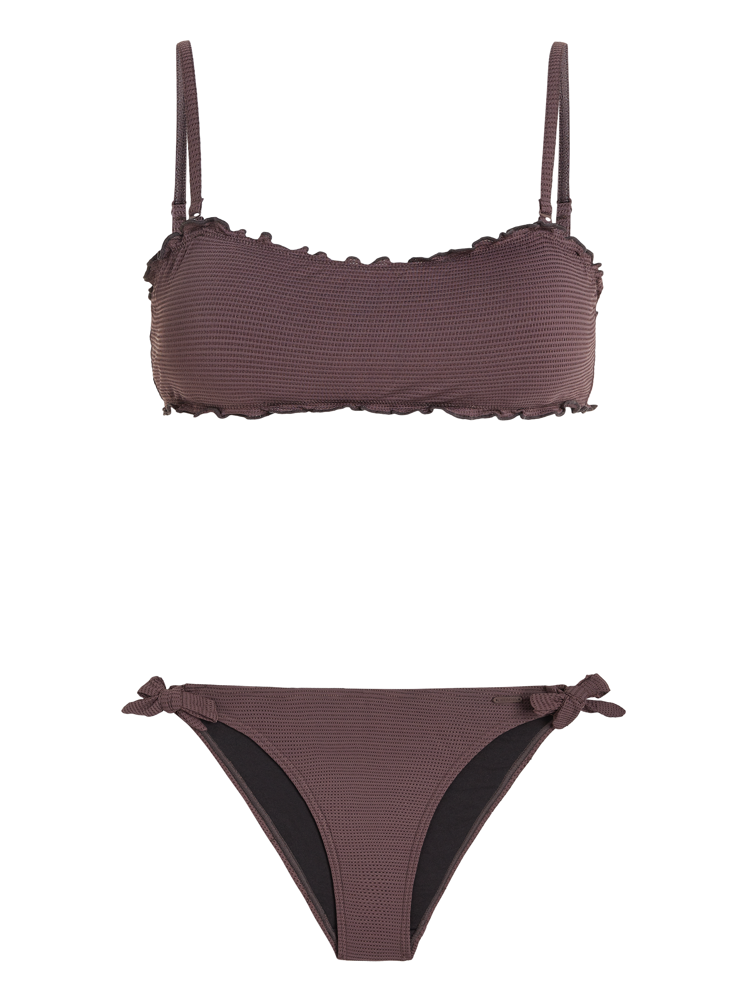 Protest Prtsidra Bandeau Bikini Women - Brown