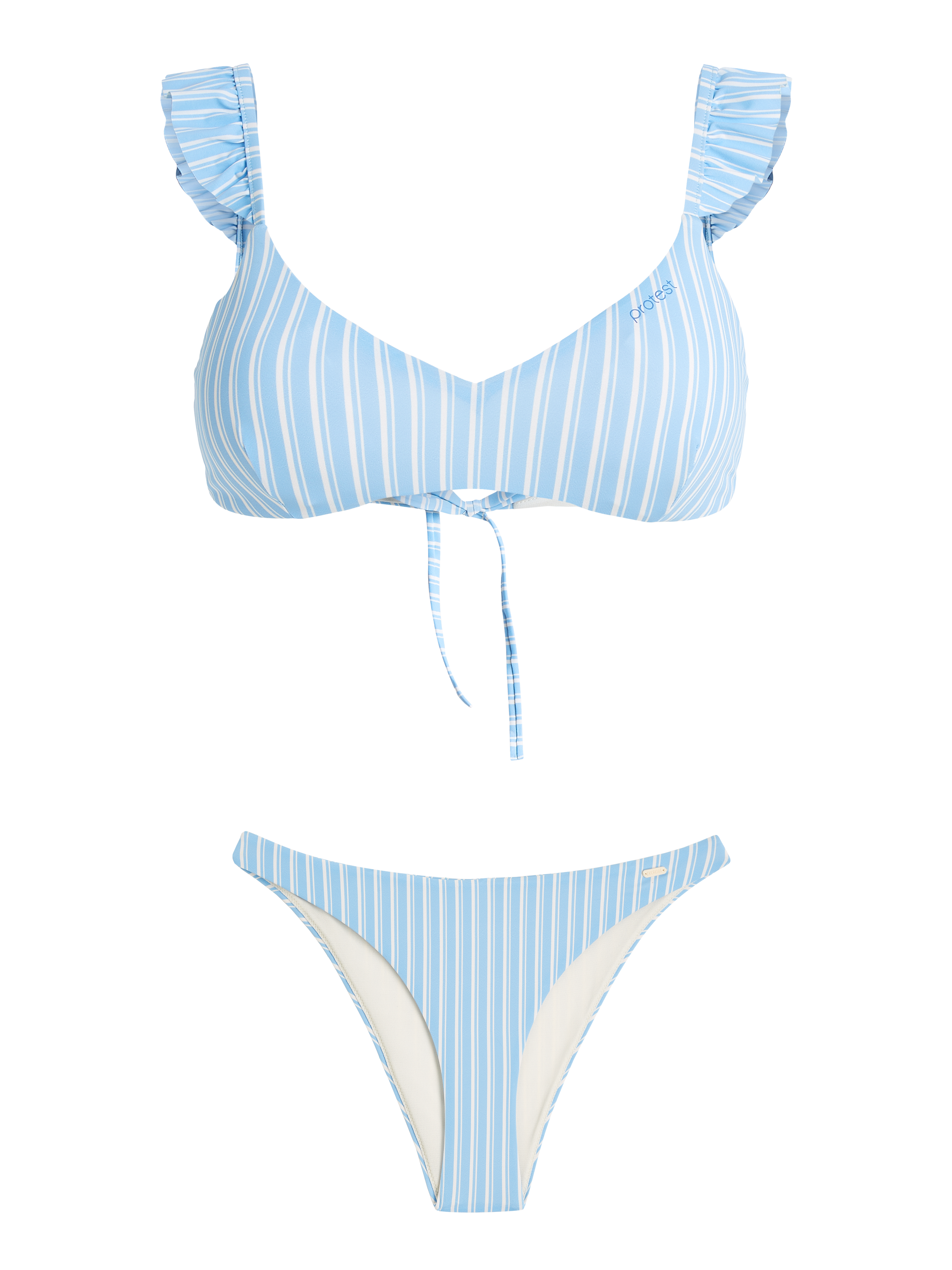 Protest Prtdanton Gestreepte Bralette Bikini Dames - Blauw