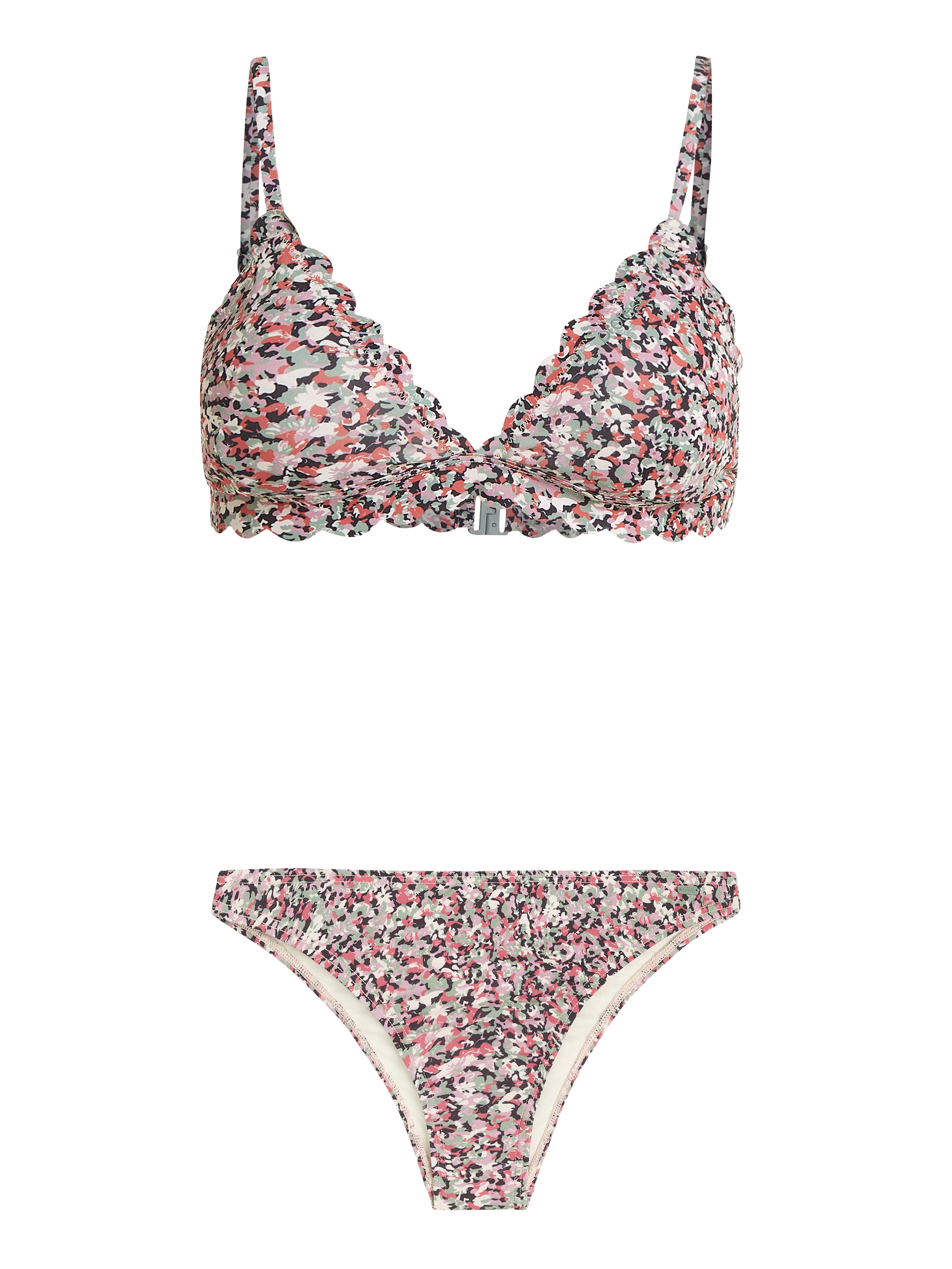 Protest Prteibli Maillot De Bain Triangle À Fleurs Femme - Violet