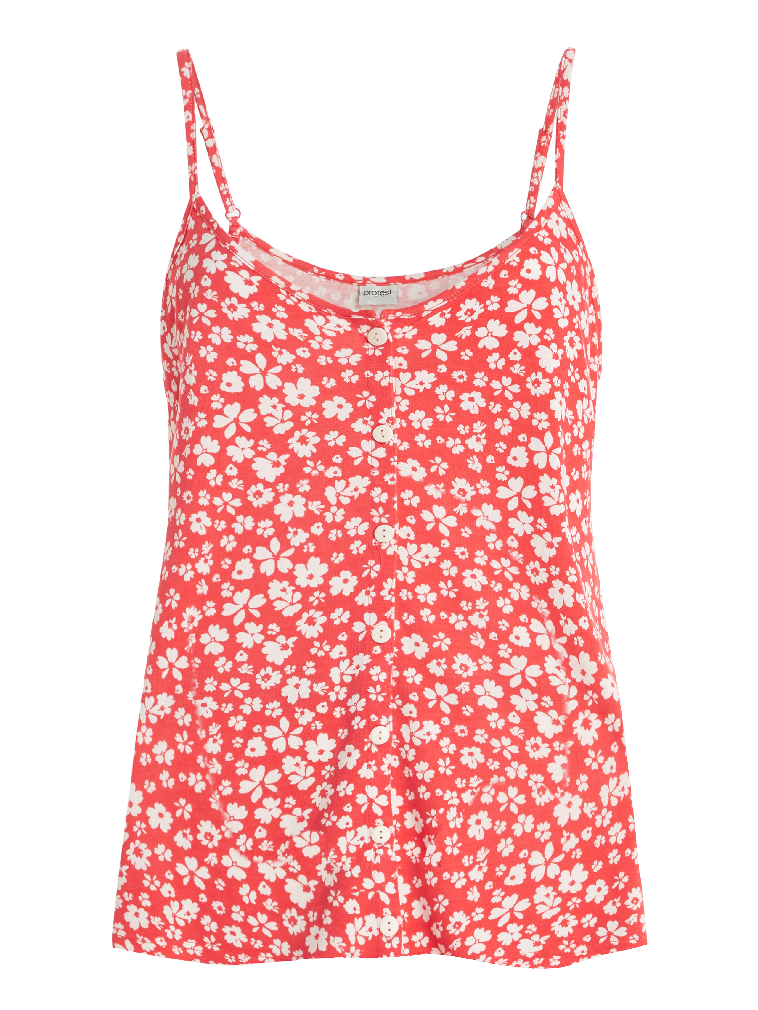 Protest Prturmia Floral Spaghetti Strap Top Women - Red