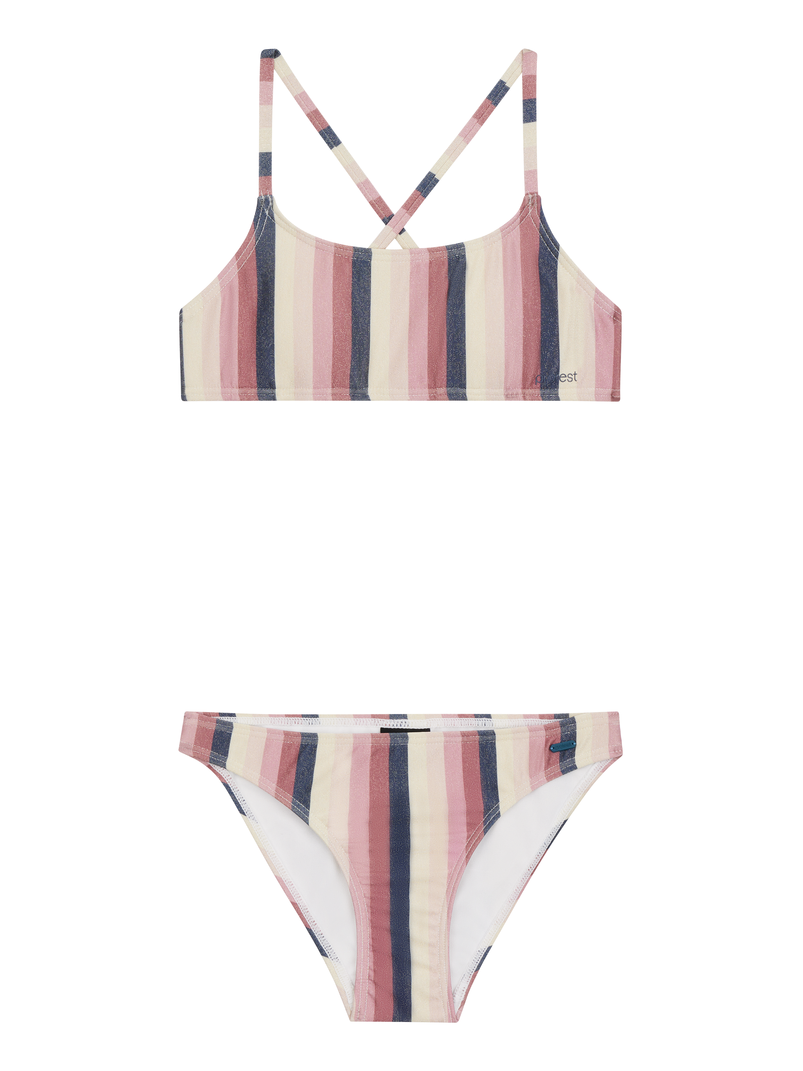 Protest Prtsheila Jr Gestreepte Bralette Bikini Meisjes - Roze