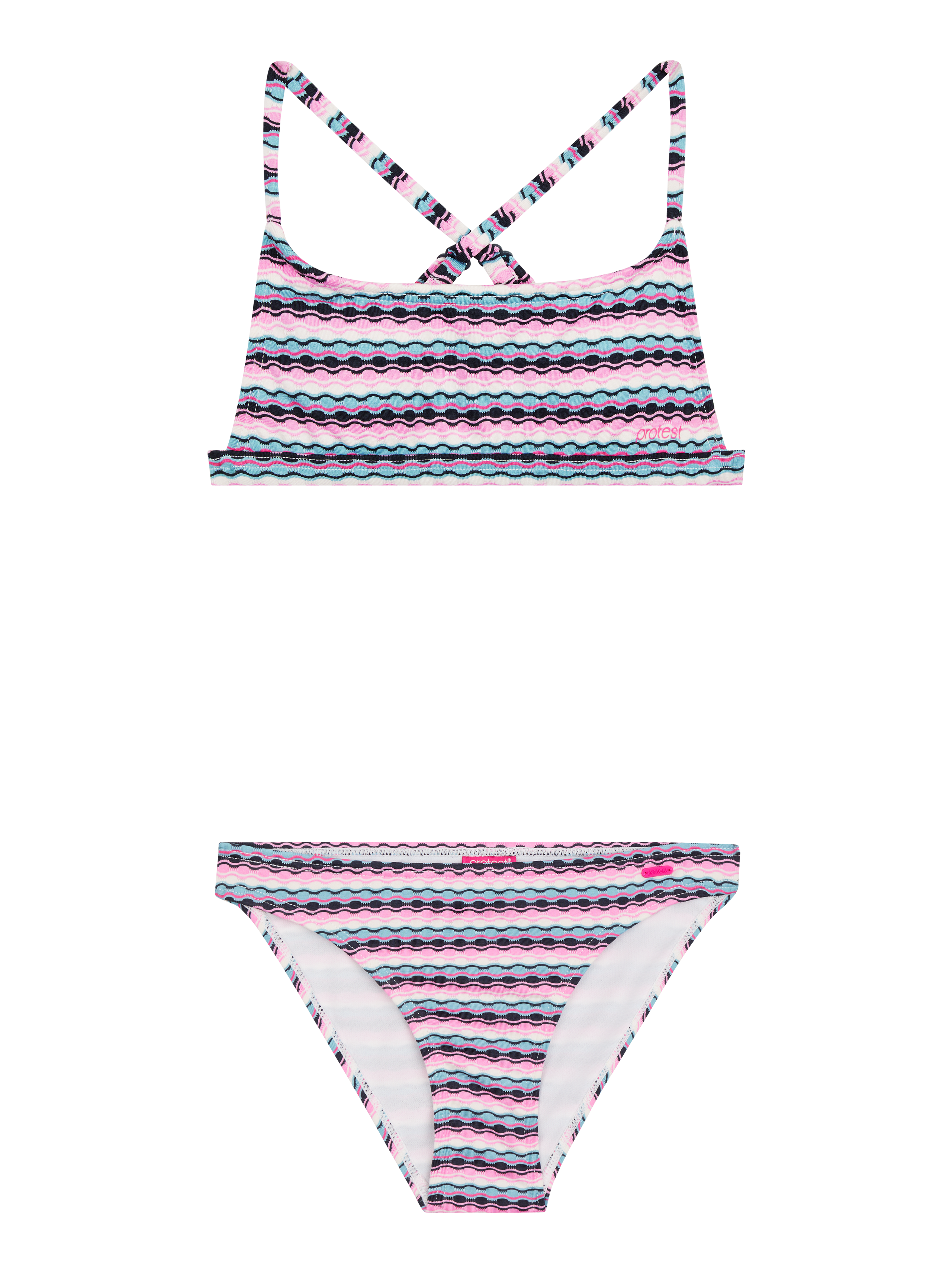Protest Prtmae Jr Gestreifte Bralette-bikini Mädchen - Blau