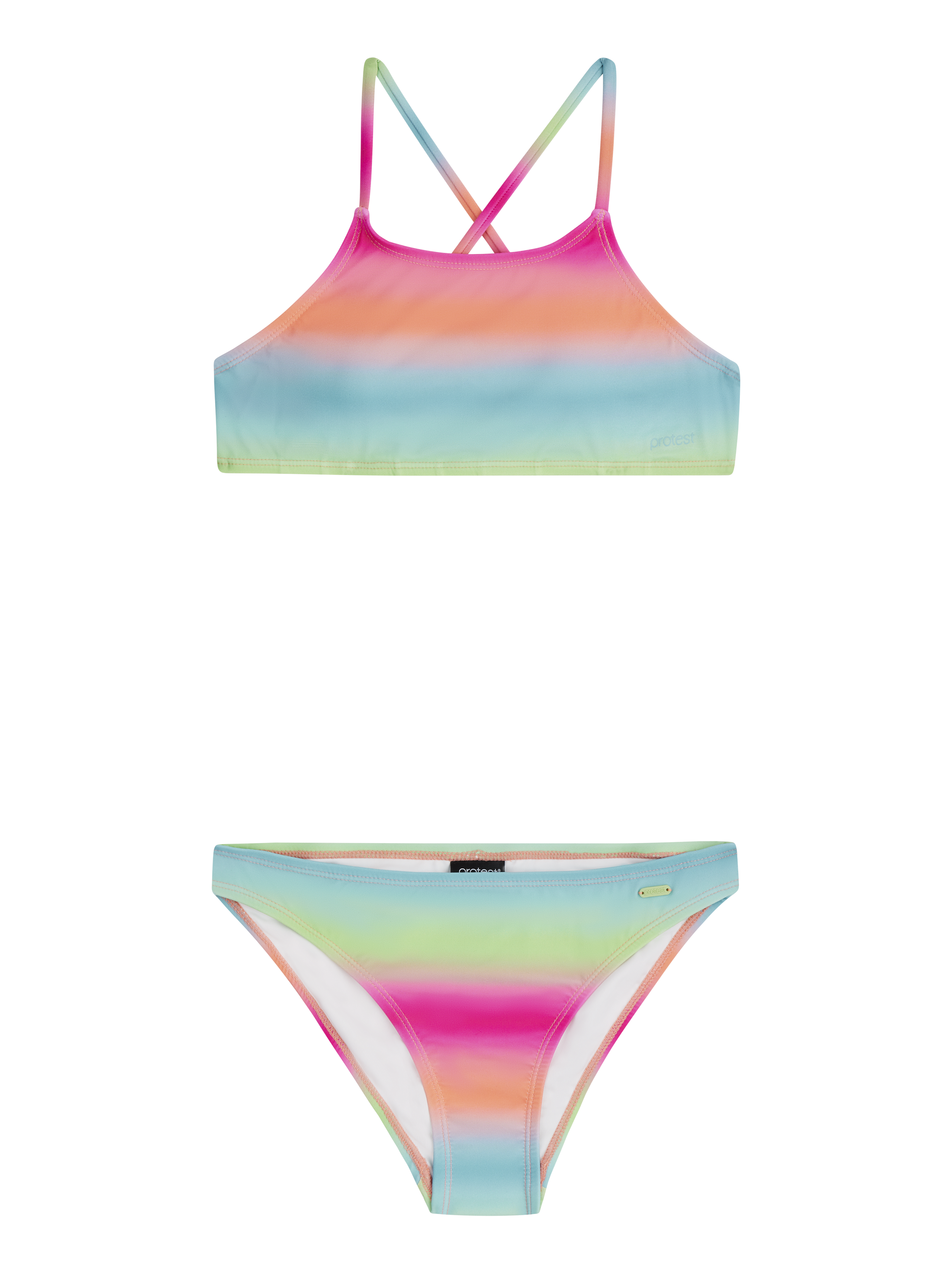 Protest Prtjonoi Jr Gestreepte Bralette Bikini Meisjes - Blauw