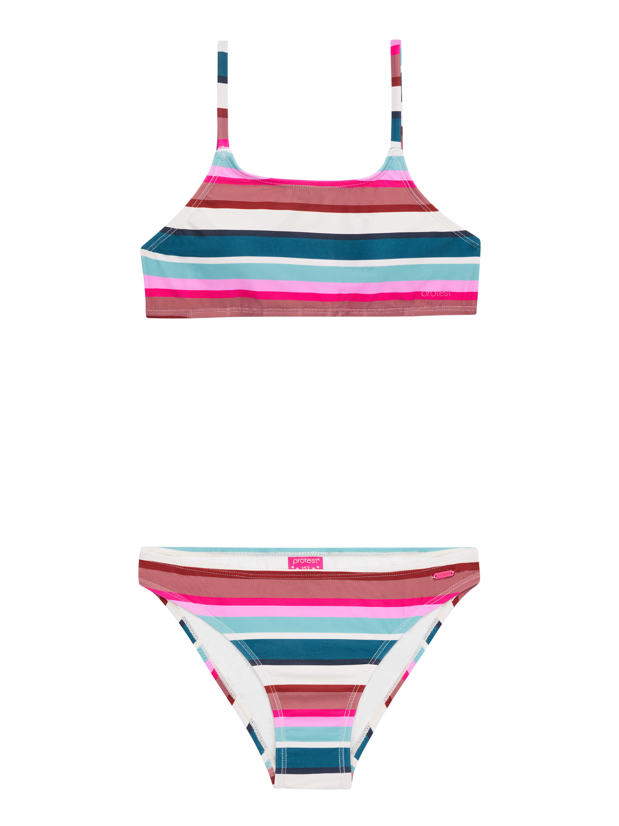 Protest Prtjonoi Jr Gestreepte Bralette Bikini Meisjes - Roze