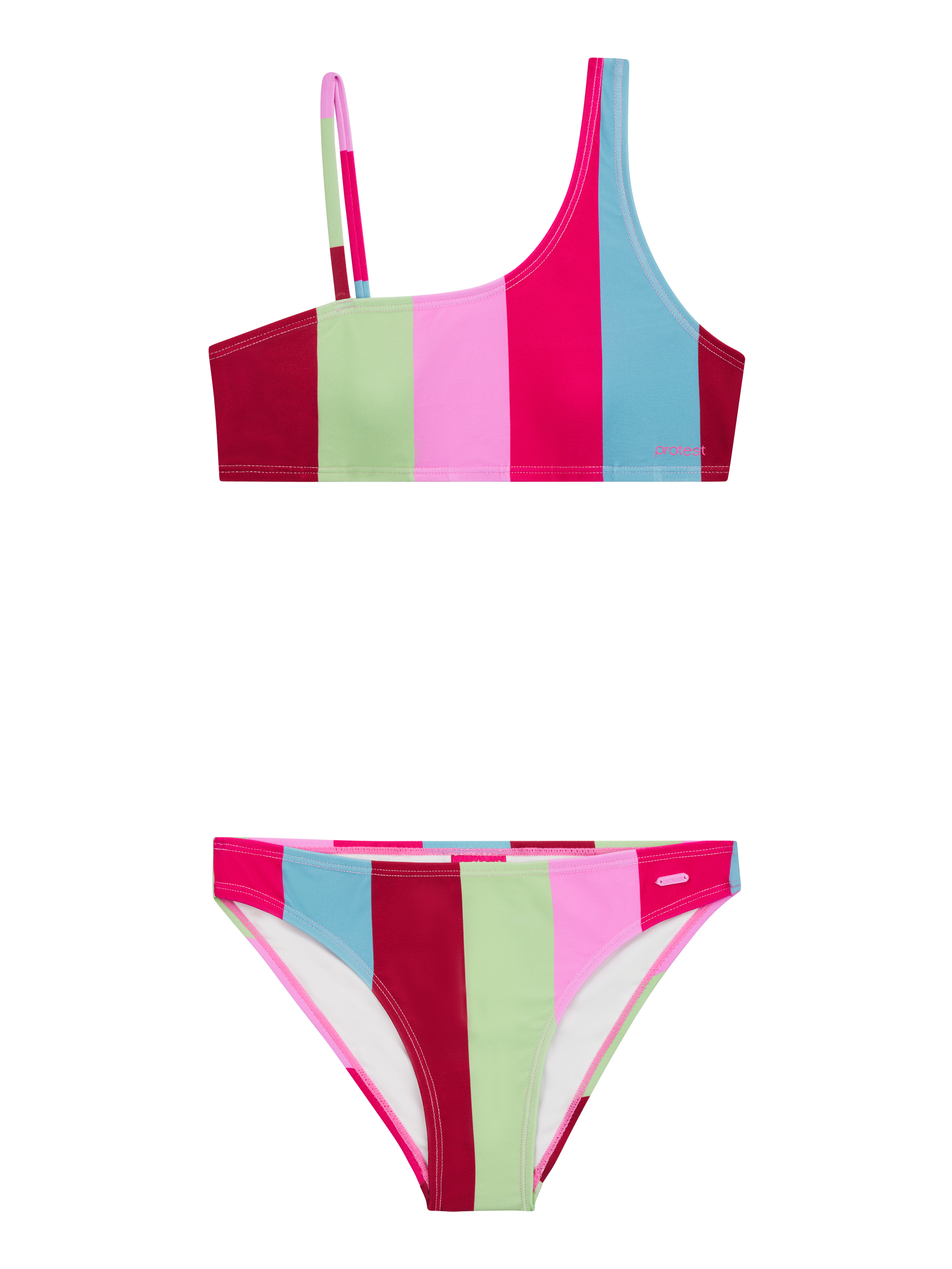 Protest Prtfee Jr Gestreepte Bandeau Bikini Meisjes - Roze