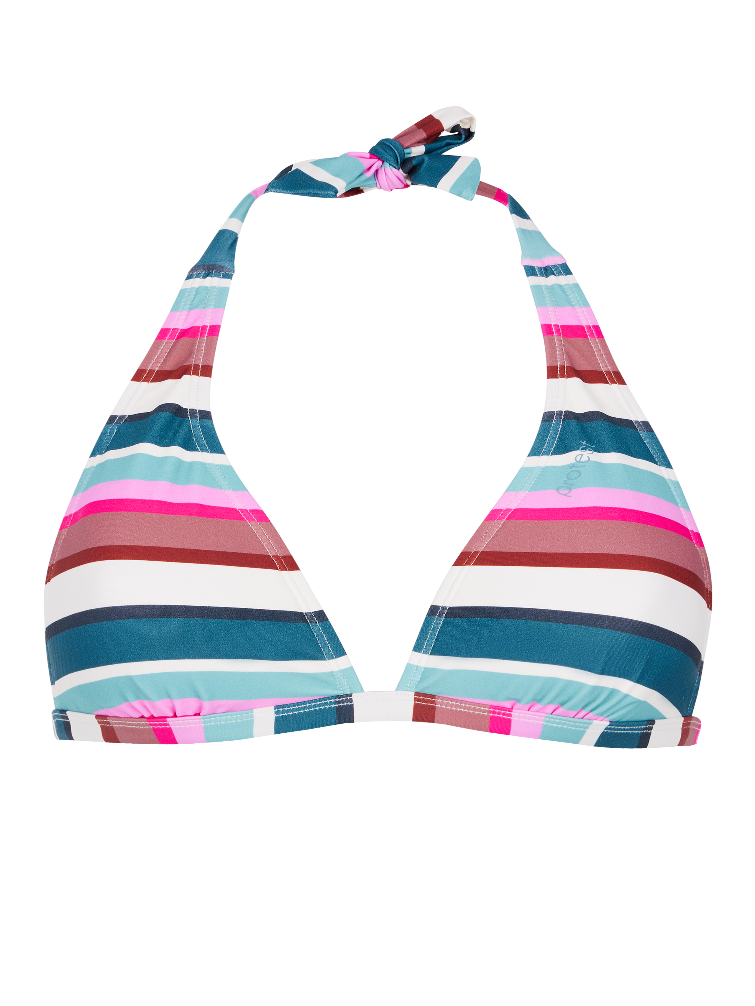 Protest Mixjaneiro 24 Striped Halter Neck Bikini Top Women - Pink