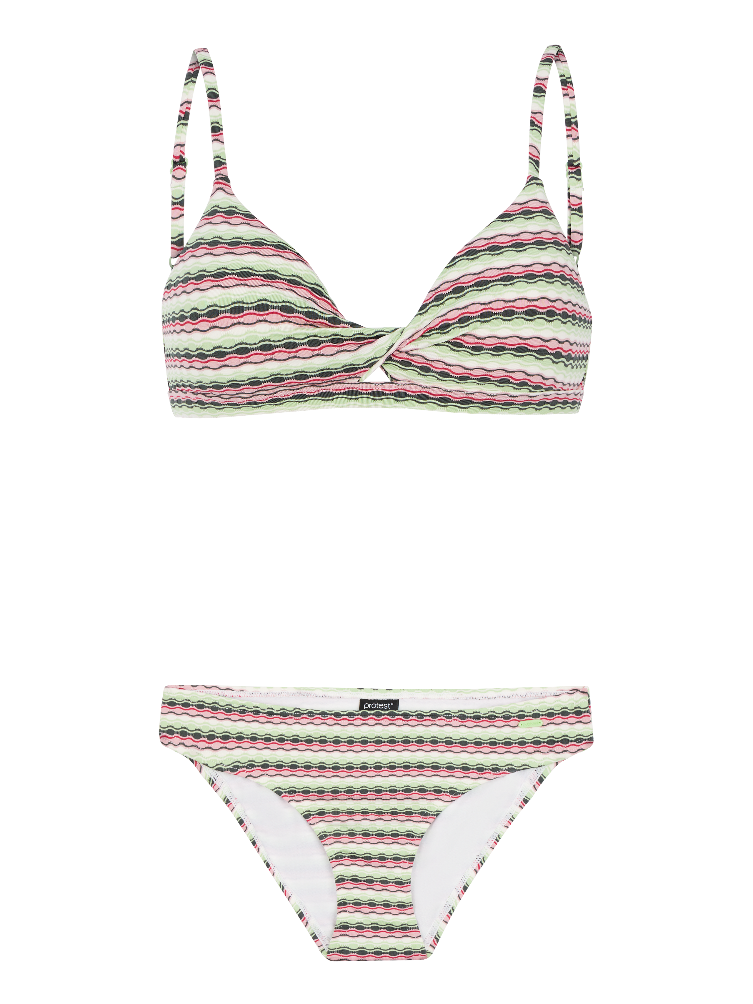 Protest Prtshana Gestreepte Bralette Bikini Dames - Groen