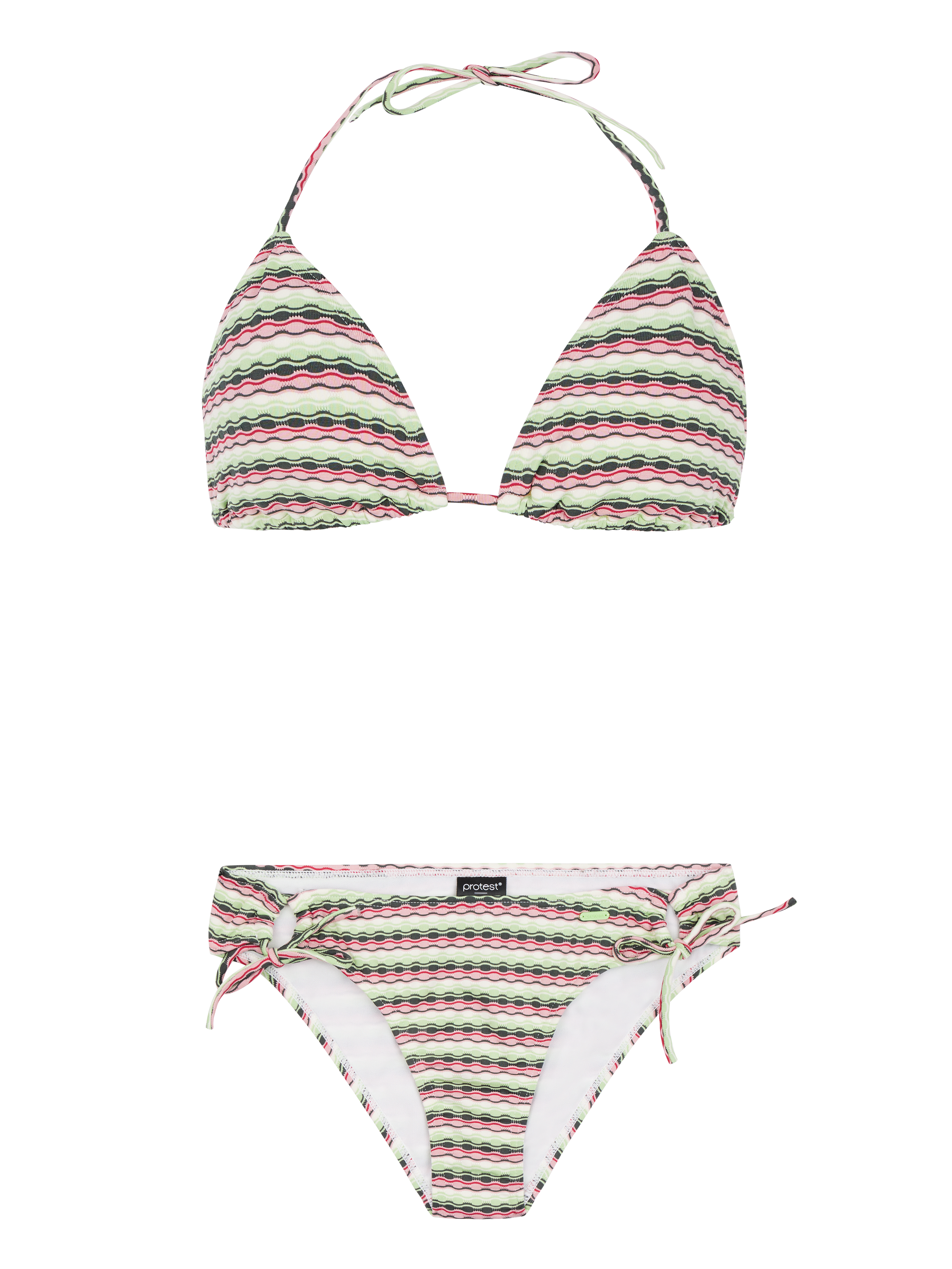 Protest Prtnadine Maillot De Bain Triangle Rayé Femme - Vert