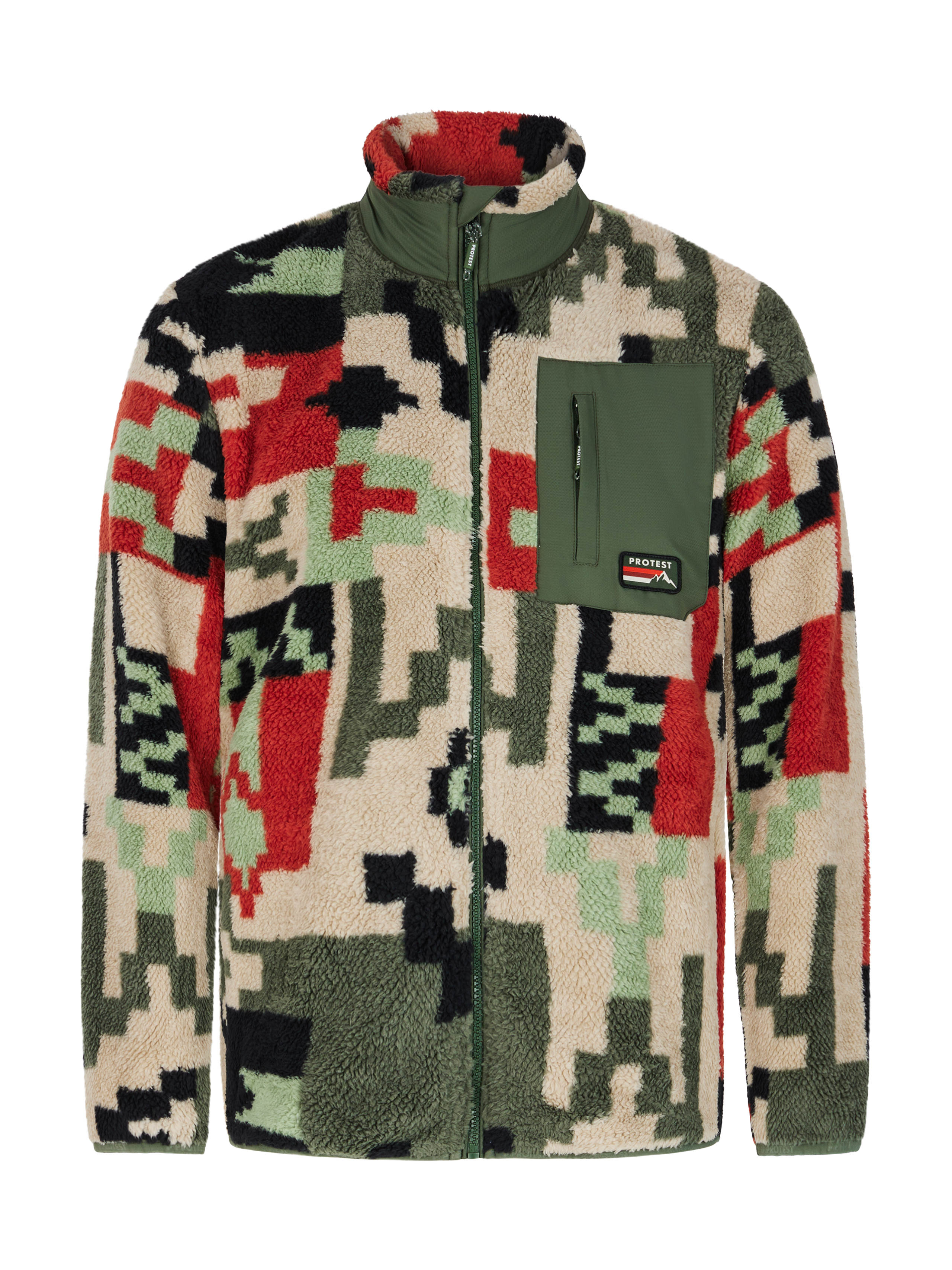 Protest Prtkeyston Teddy Fleece Vest Heren - Groen