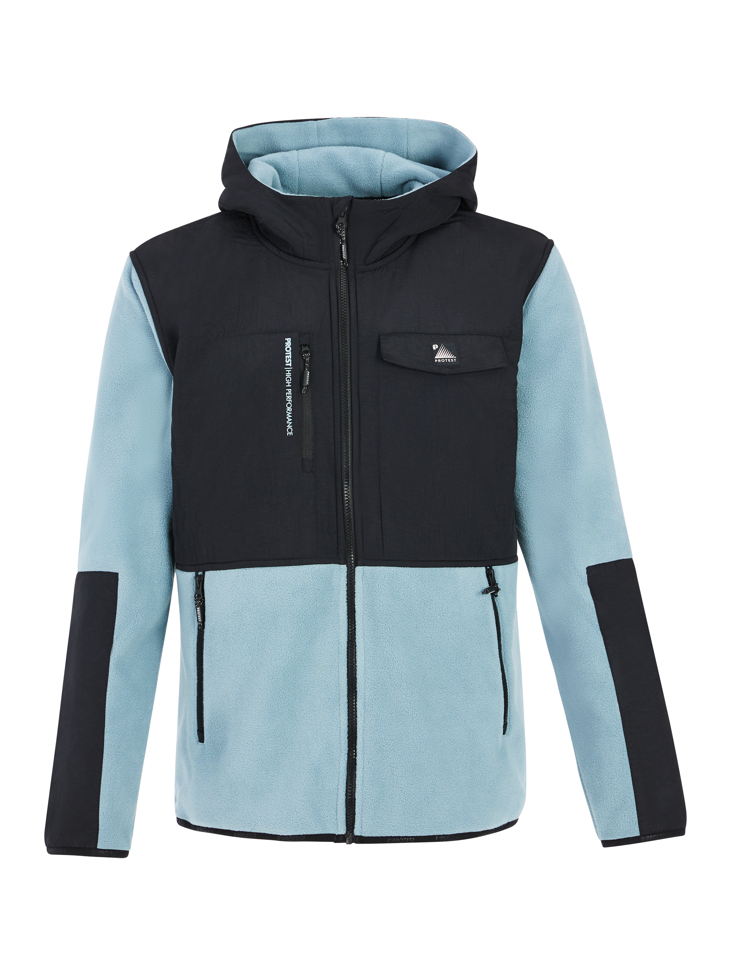 Protest Prtgrid Zip Up Fleece Men - Blue