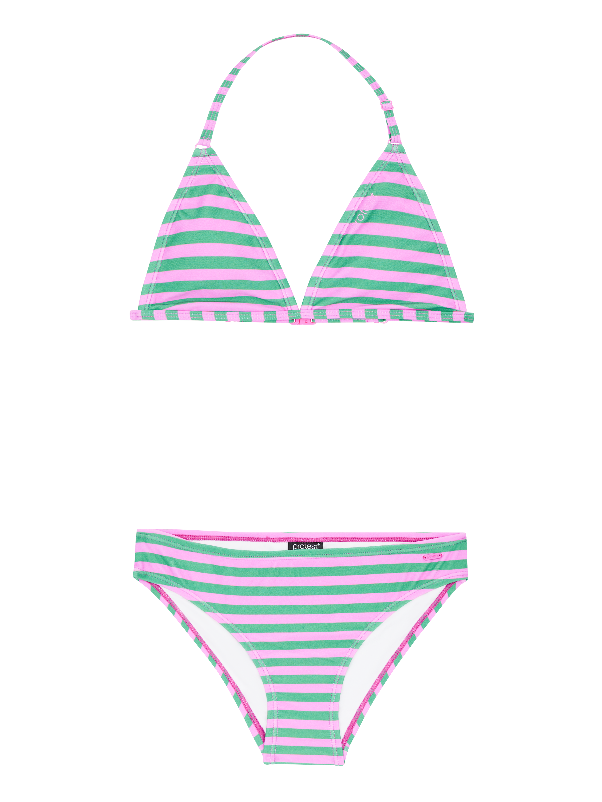Protest Prtmicky Jr Gestreepte Triangel Bikini Set Meisjes - Roze