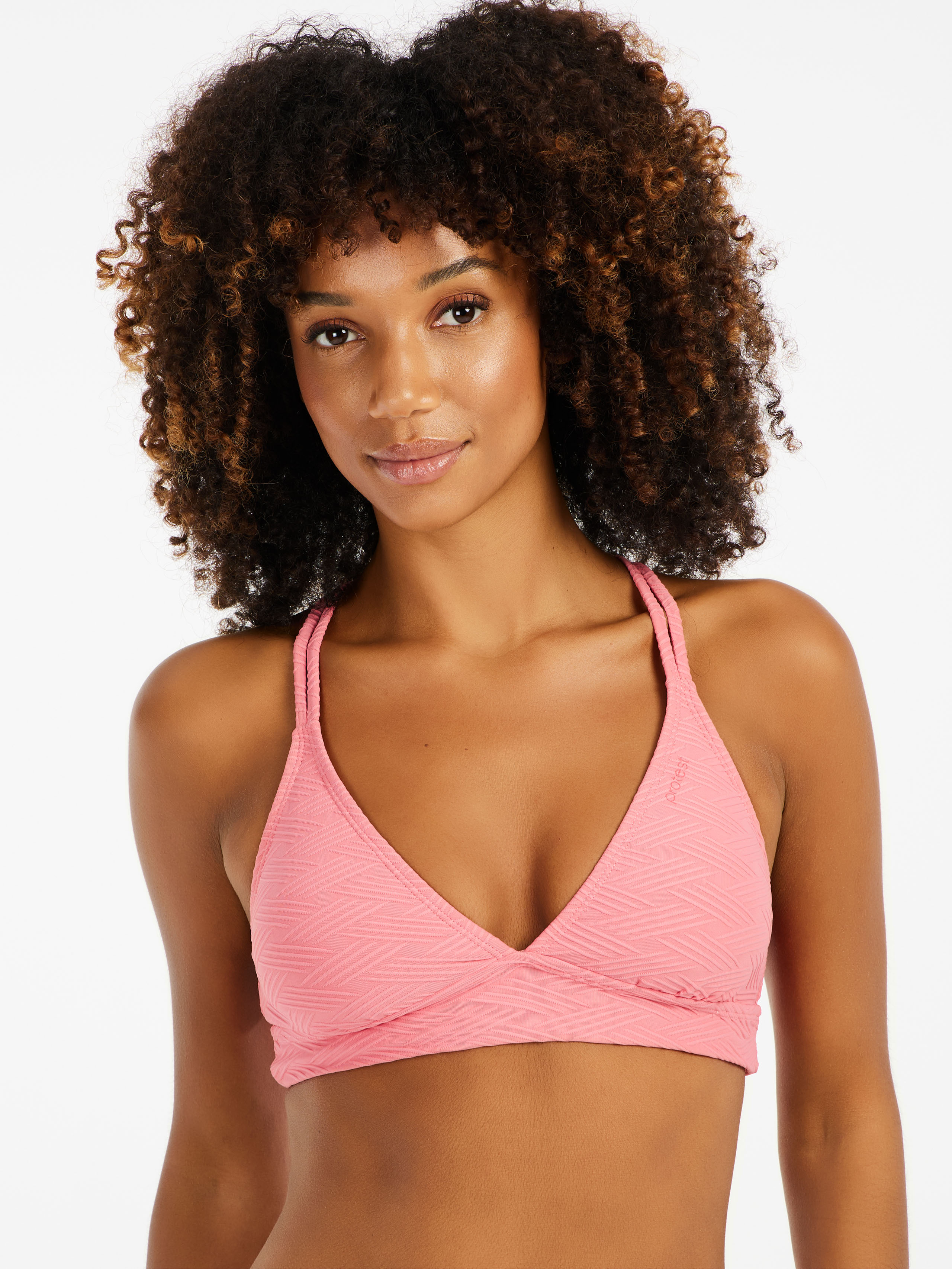 pinkyshake水着spiral merry triangle Woman fluo pink triangle bikini – MC2 Saint Barth