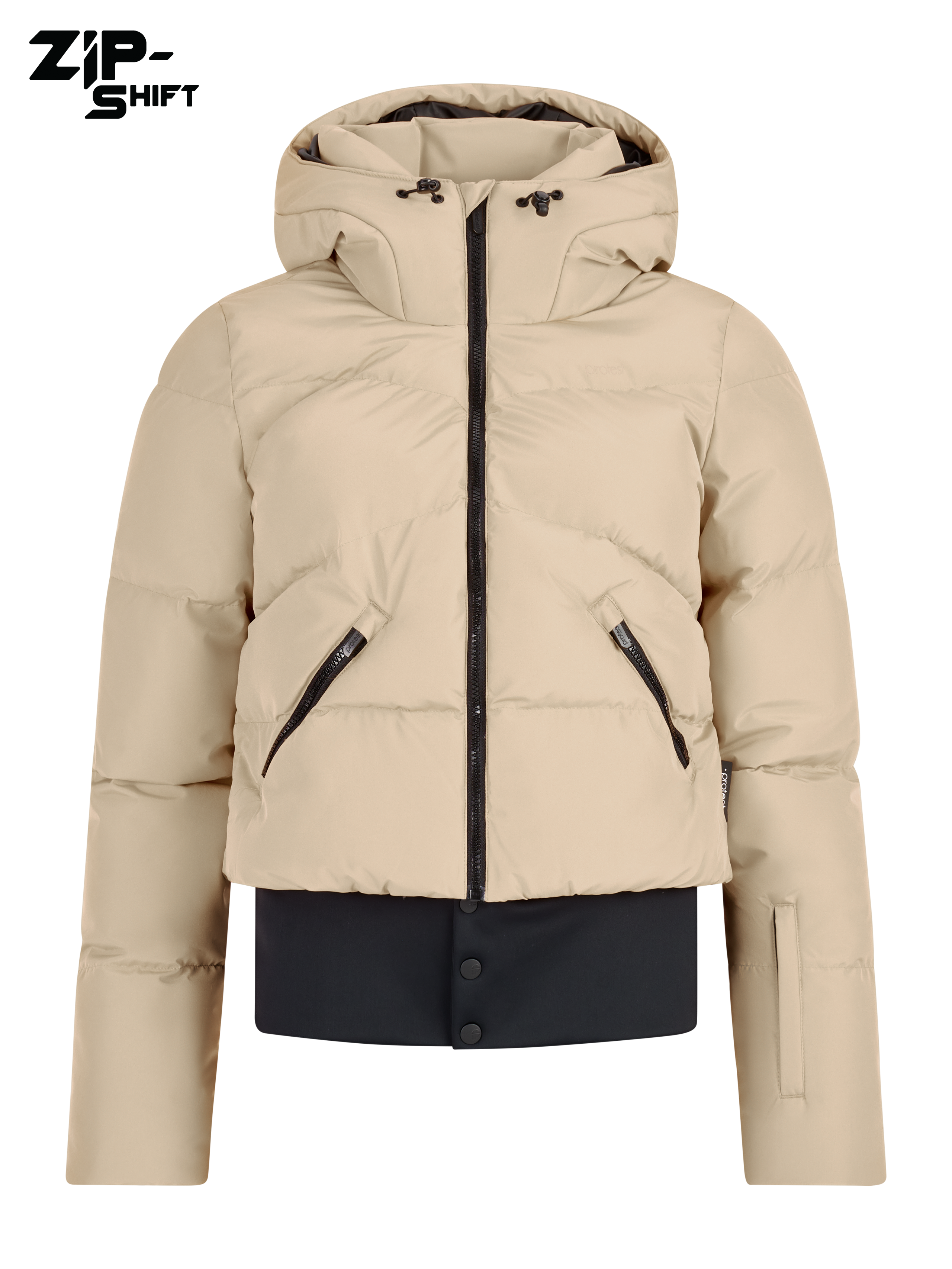 Protest Prtpreppy Ski Jacket Zip-shift Women - Brown