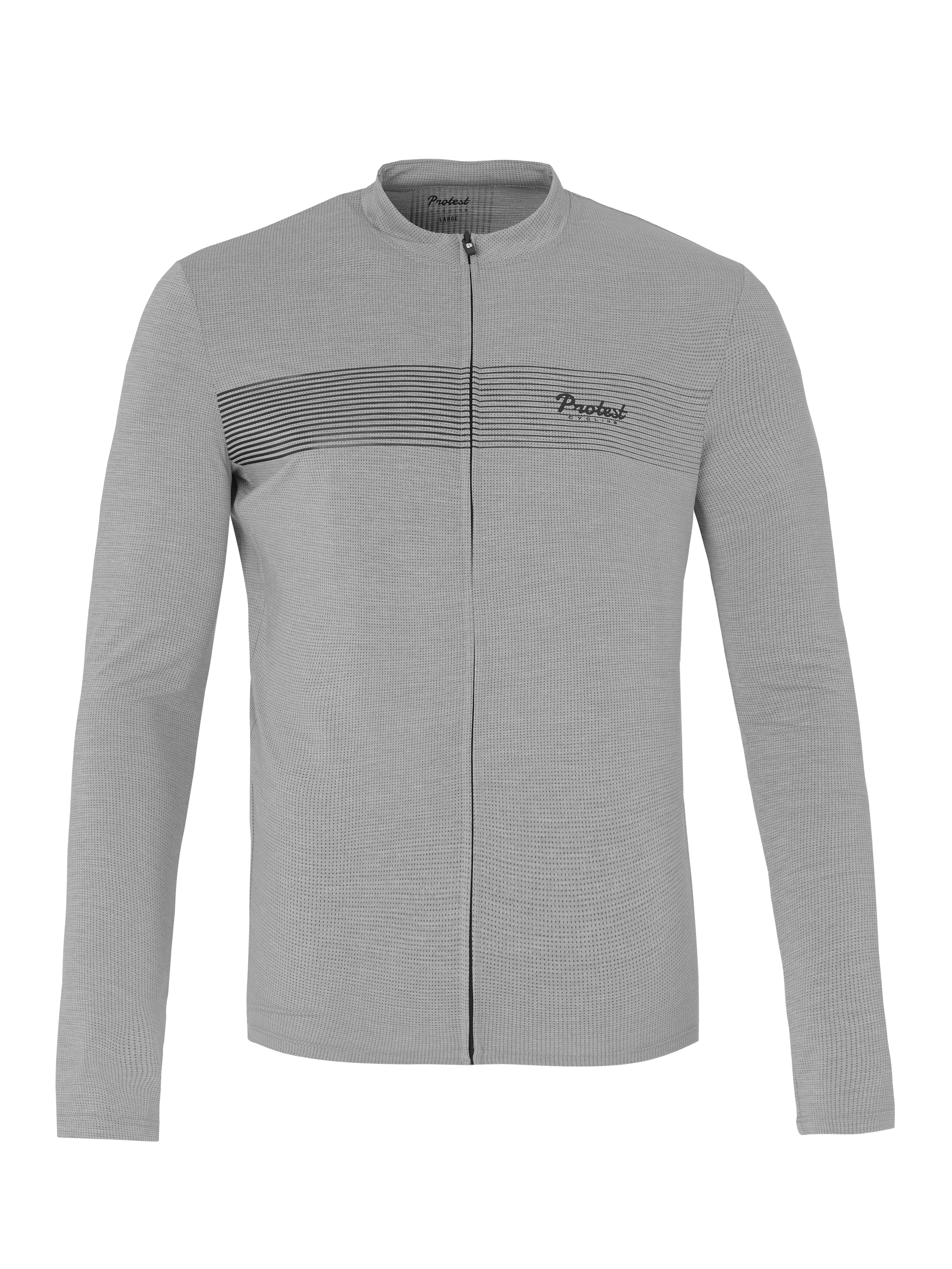 Protest Prtgerrie Fahrradtrikot Langarm Herren - Grau