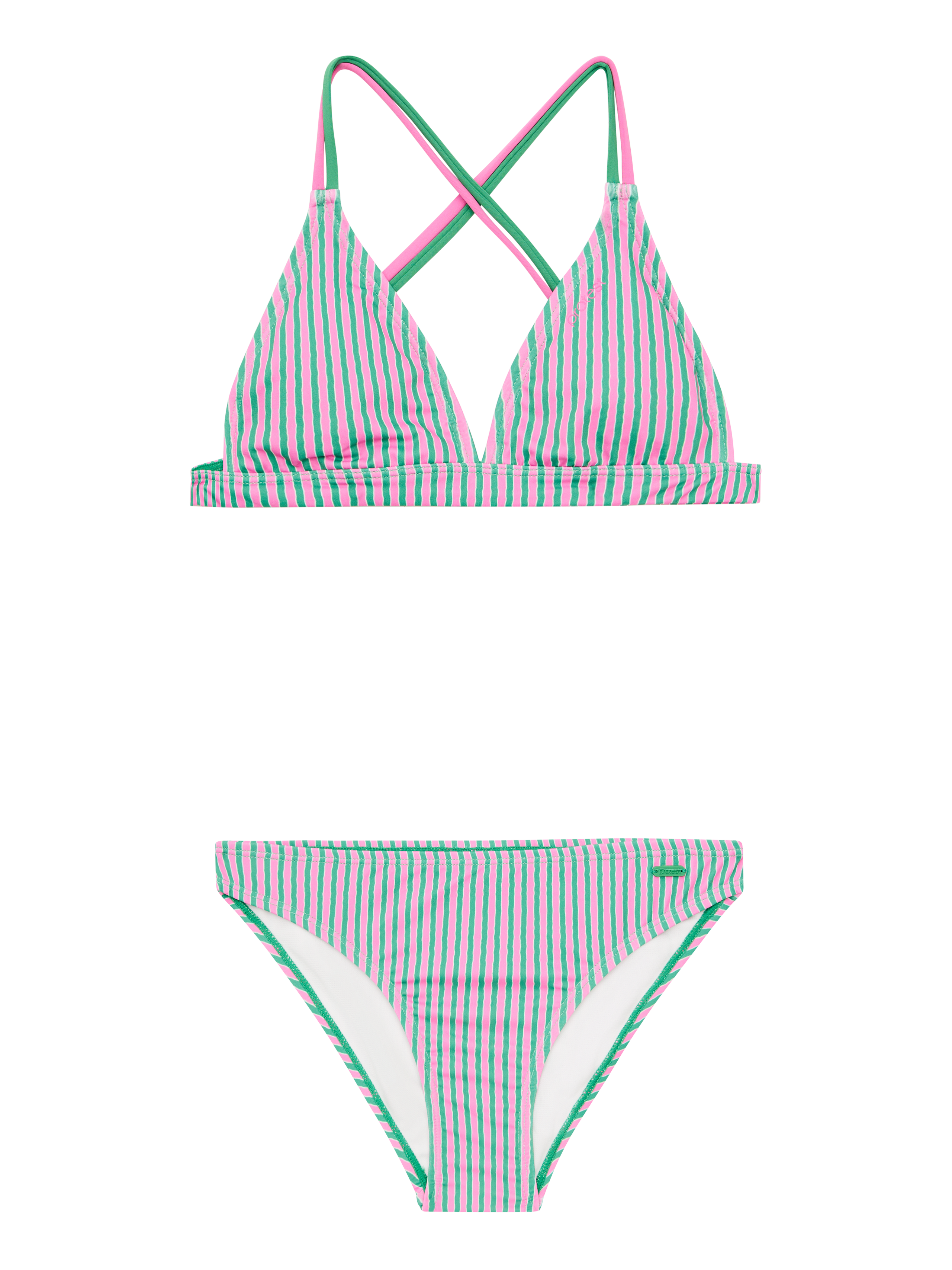 Protest Prttica Jr Gestreepte Triangel Bikini Set Meisjes - Roze