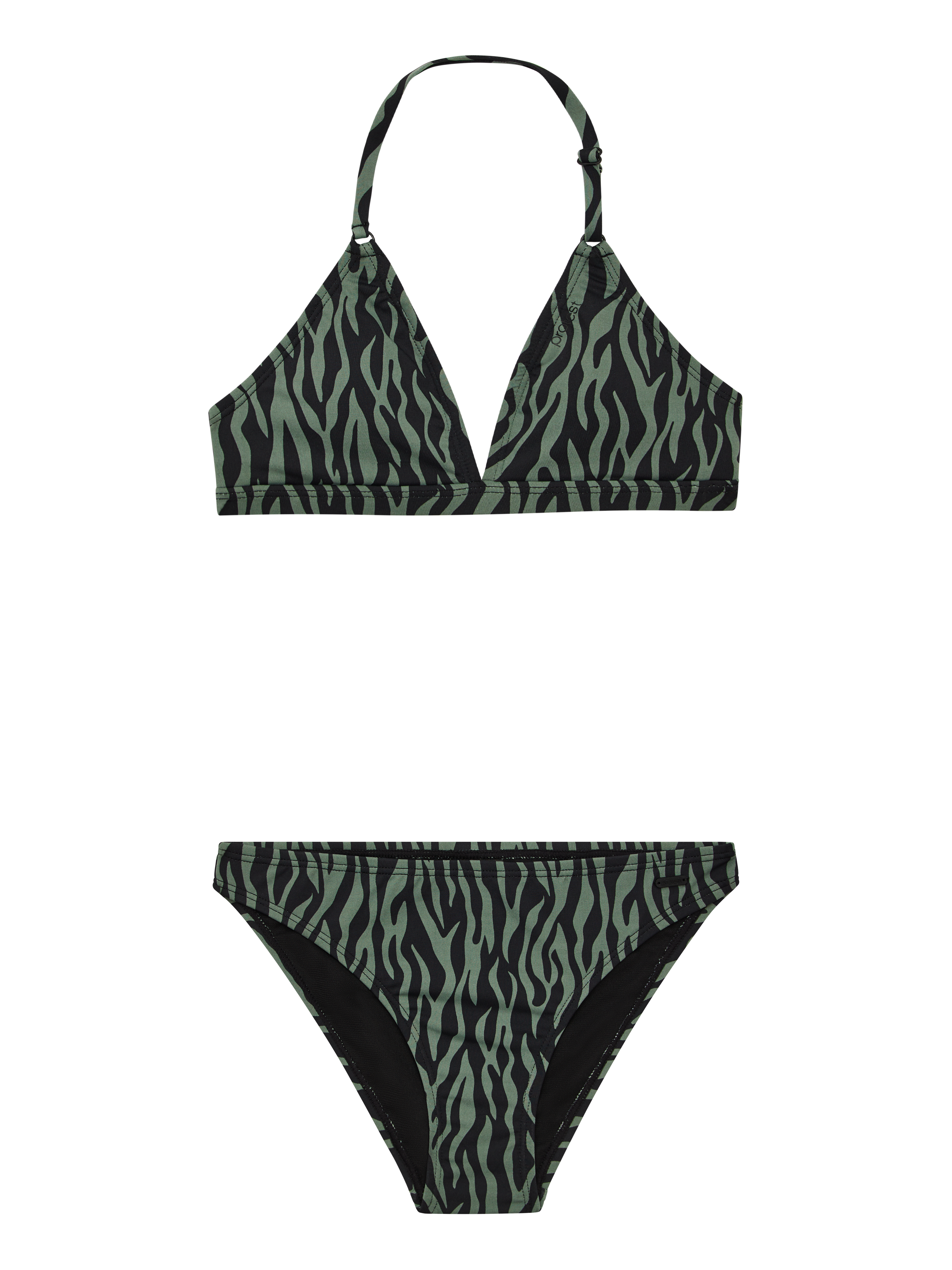 Protest Prtaniston Jr Tijger Triangel Bikini Set Meisjes - Groen
