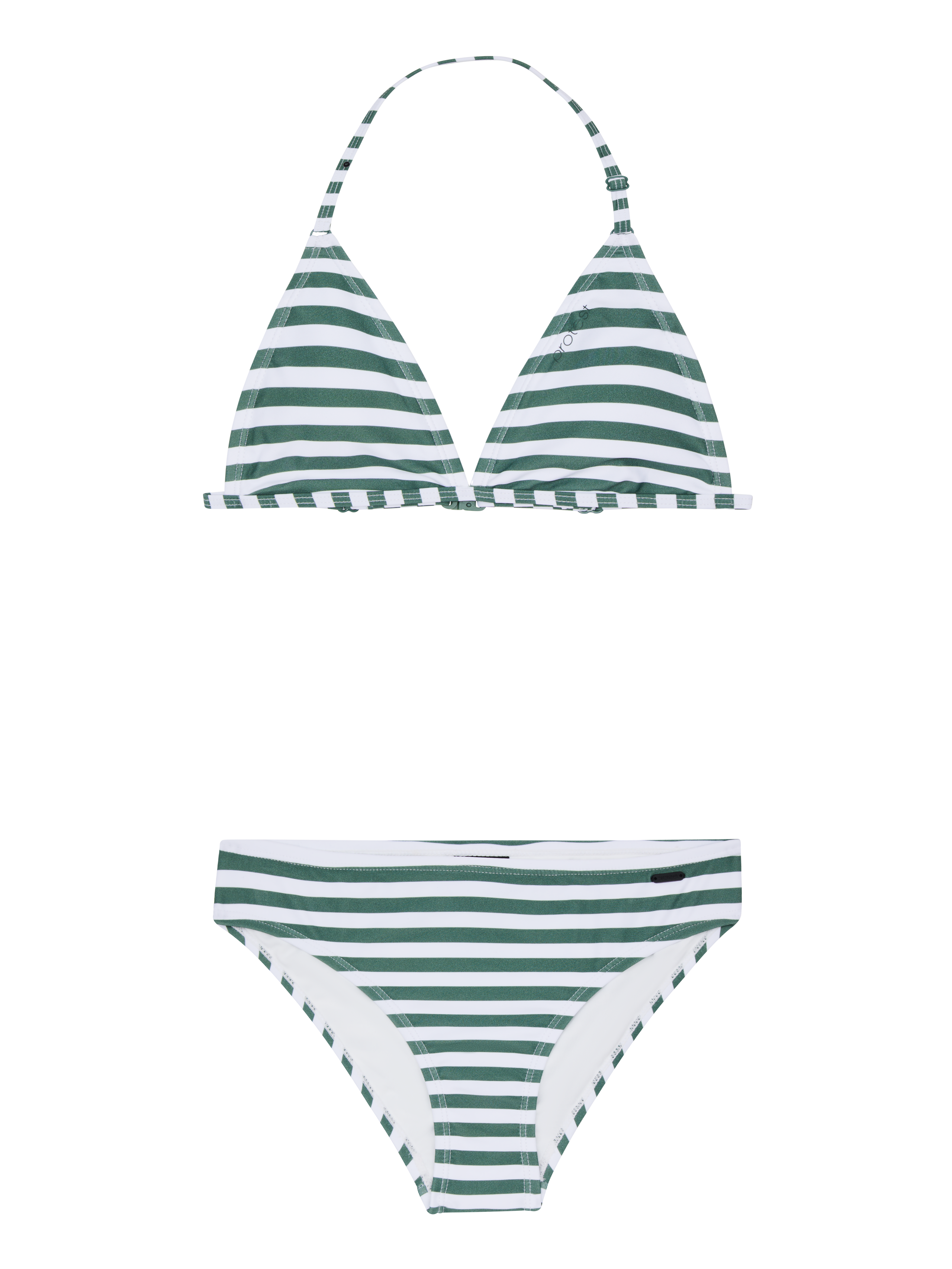 Protest Prtmicky Jr Gestreepte Triangel Bikini Set Meisjes - Groen