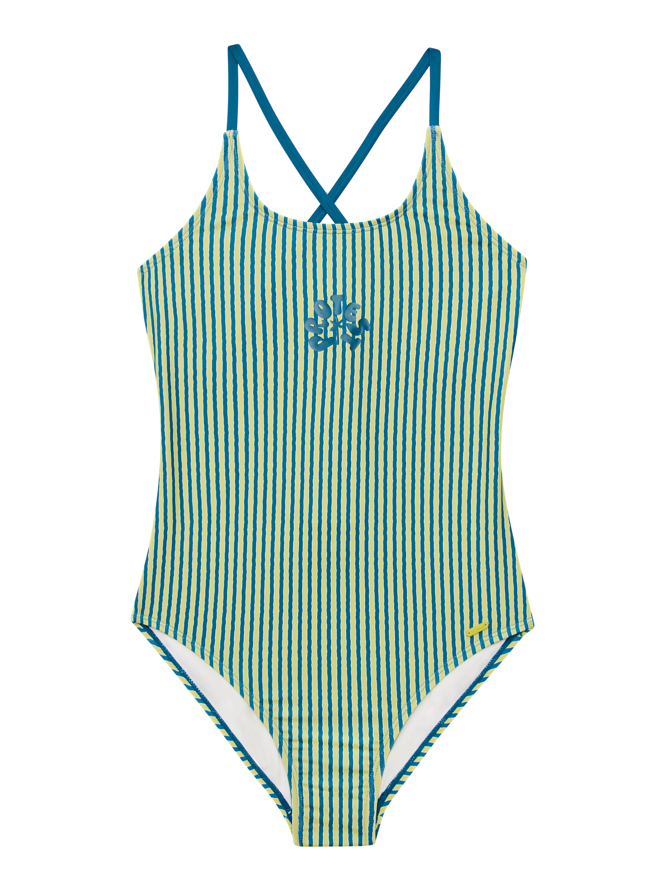 Protest Prtsavu Jr Striped Swimsuit Girls - Green