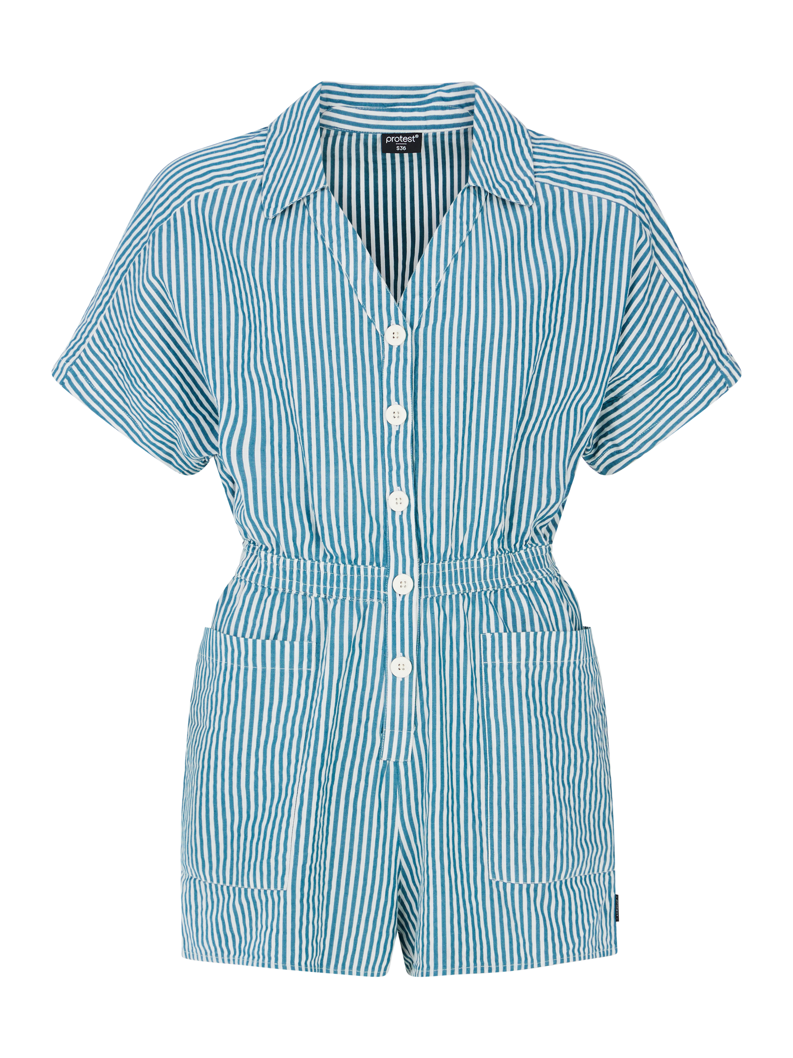 Protest Prtalexi Gestreepte Playsuit Dames - Blauw
