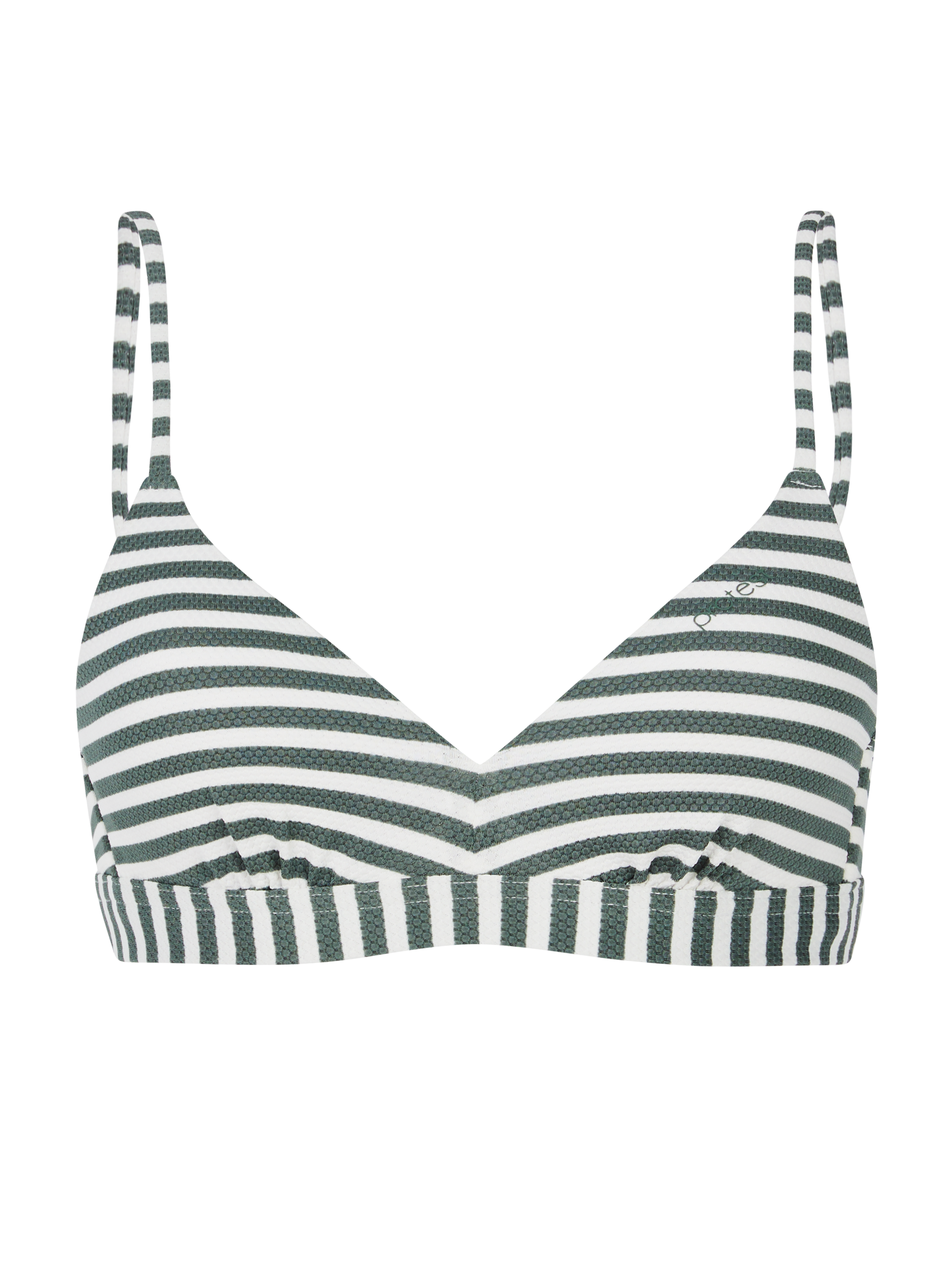 Protest Mixadairol Gestreifte Bügel-bikini Oberteil Damen - Grün