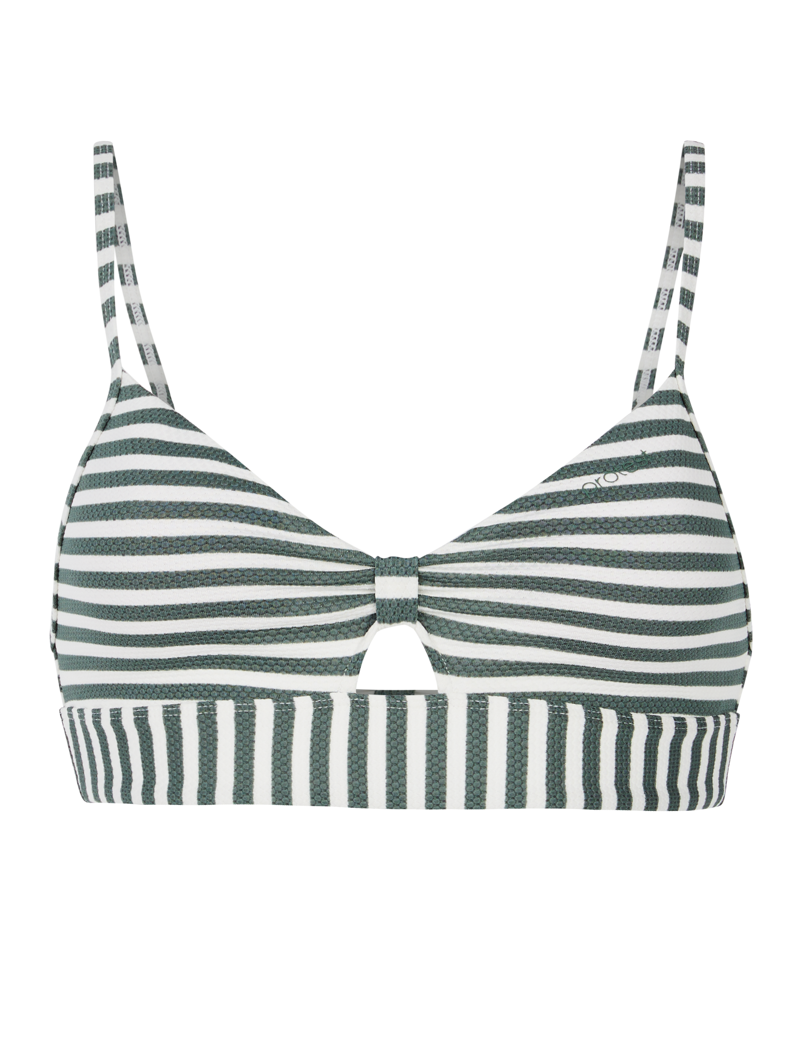 Protest Mixsync 25 Hauts De Maillot De Bain Avec Armature Rayé Femme - Vert