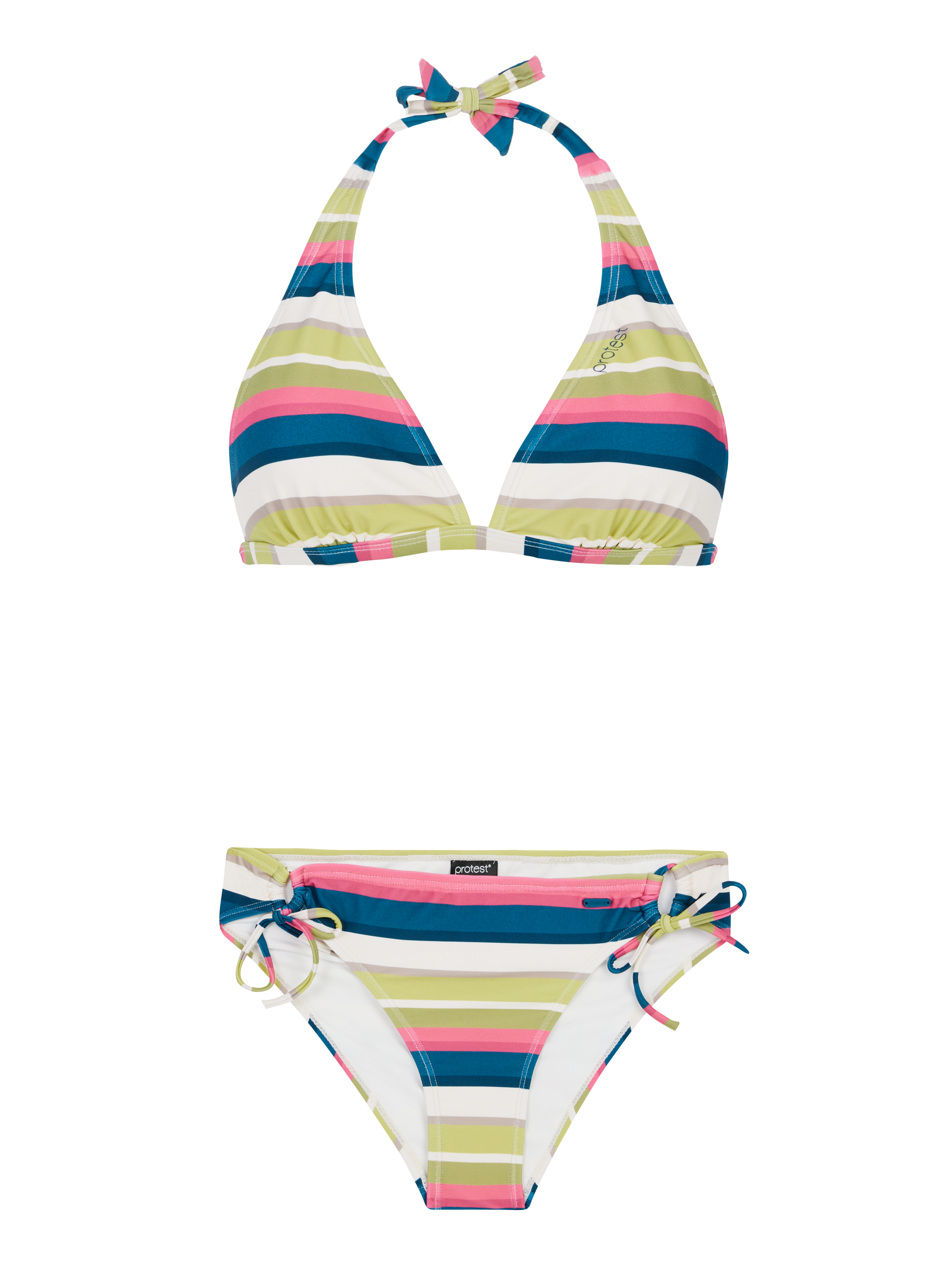 Protest Prtkami Gestreepte Halter Bikini Set Dames - Groen