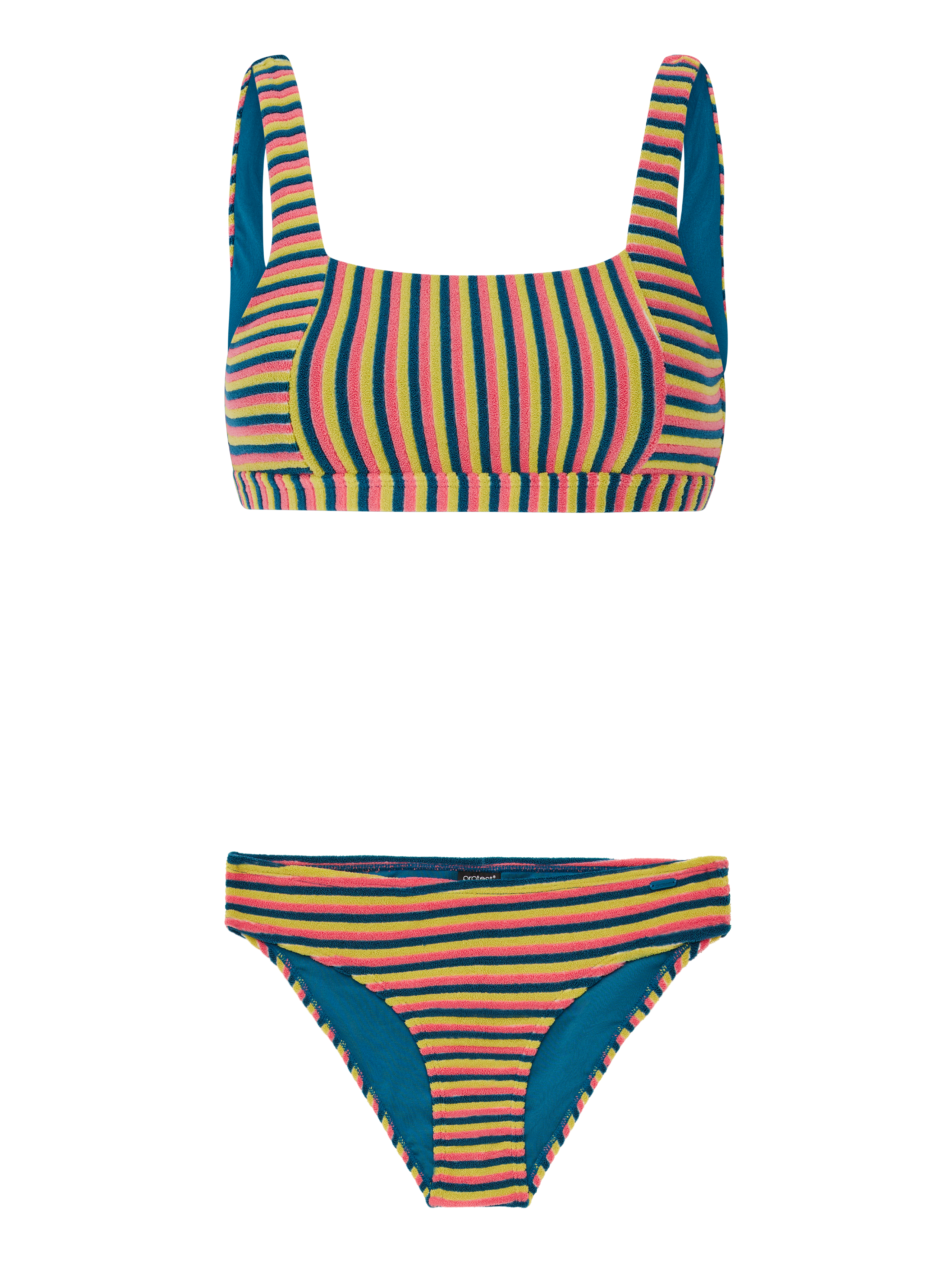 Protest Prttube Gestreepte Bralette Bikini Set Dames - Roze
