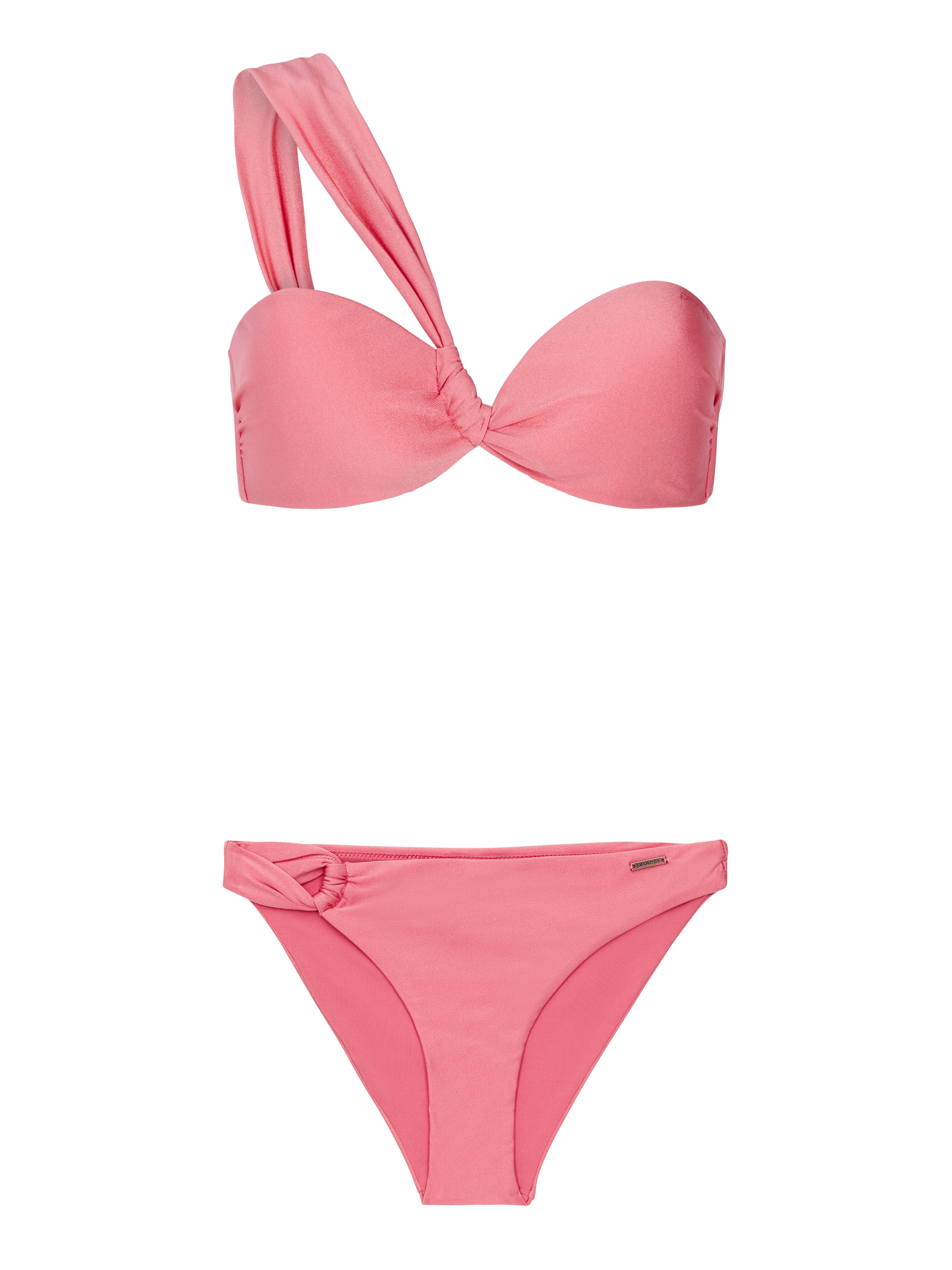 Protest Prtblum Ein-schulter-bandeau-bikini-set Damen - Rosa