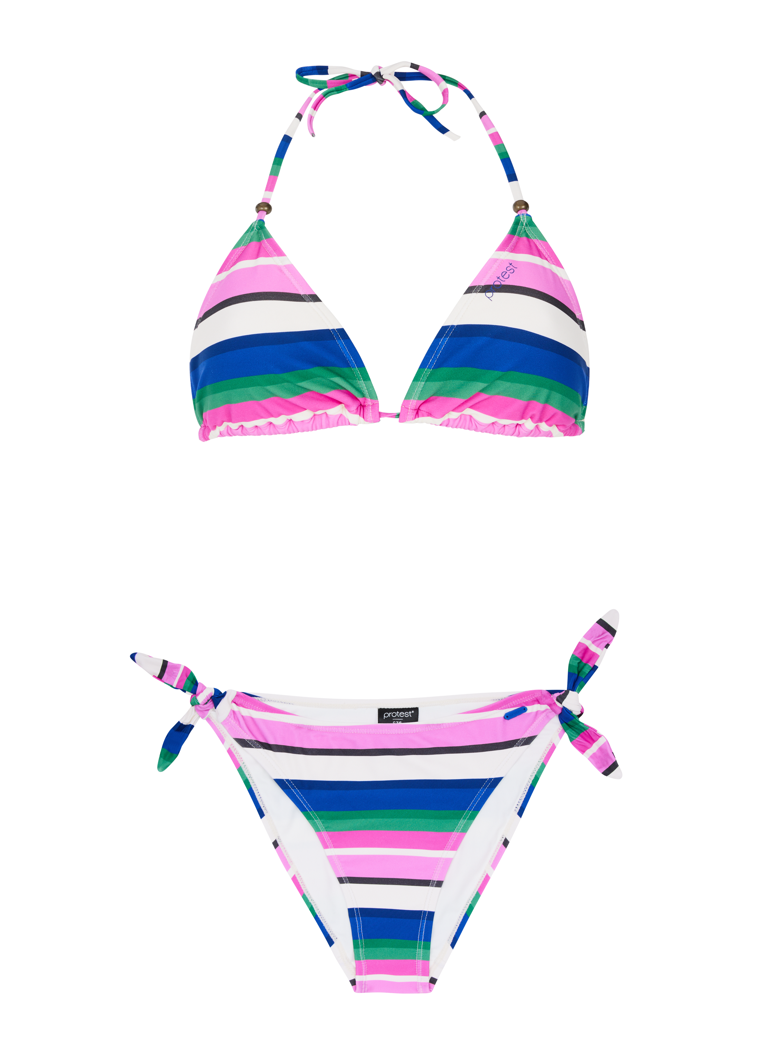 Protest Prtcaley Gestreepte Triangel Bikini Set Dames - Blauw