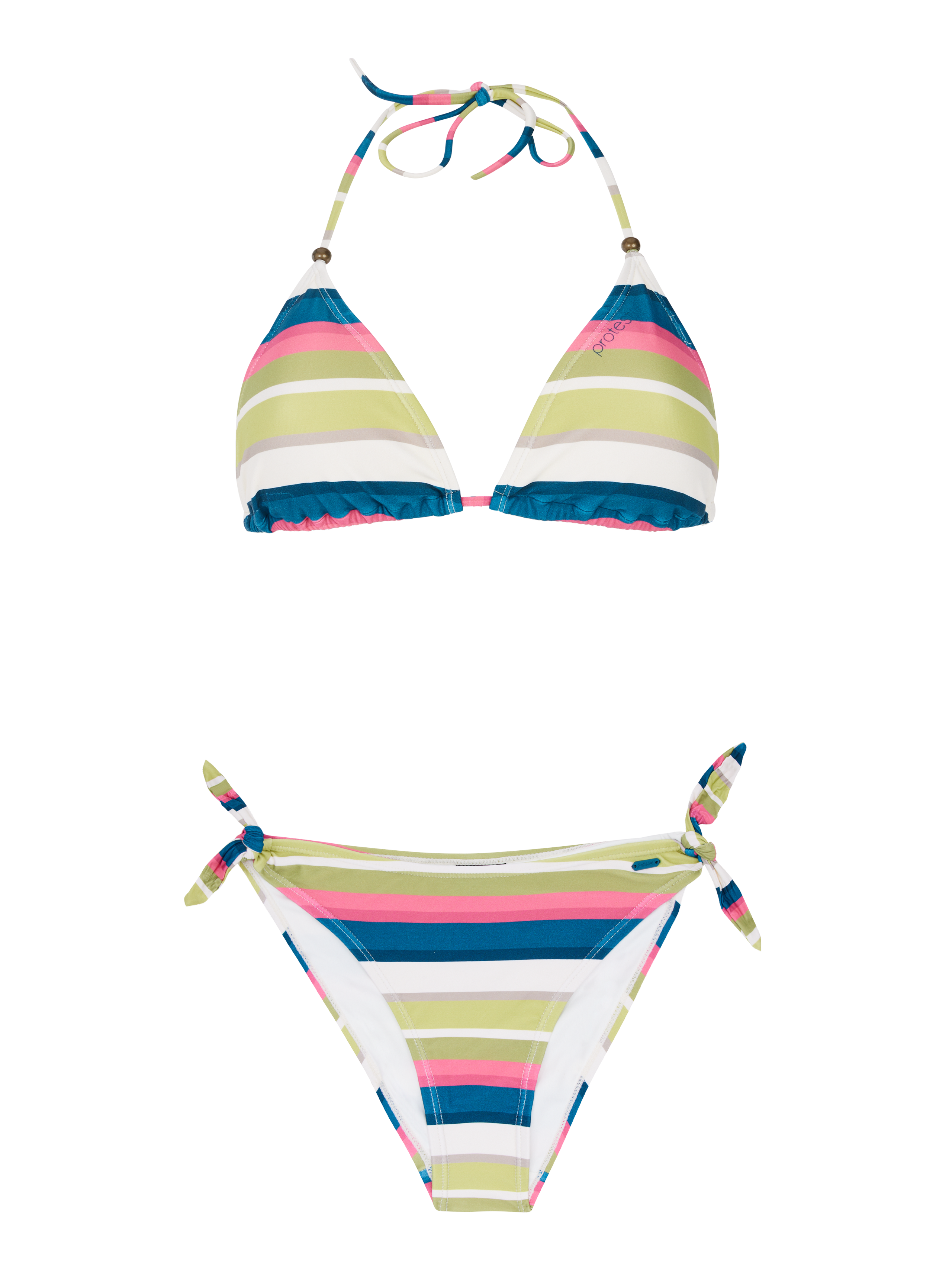Protest Prtcaley Maillot De Bain Triangle Rayé Femme - Vert