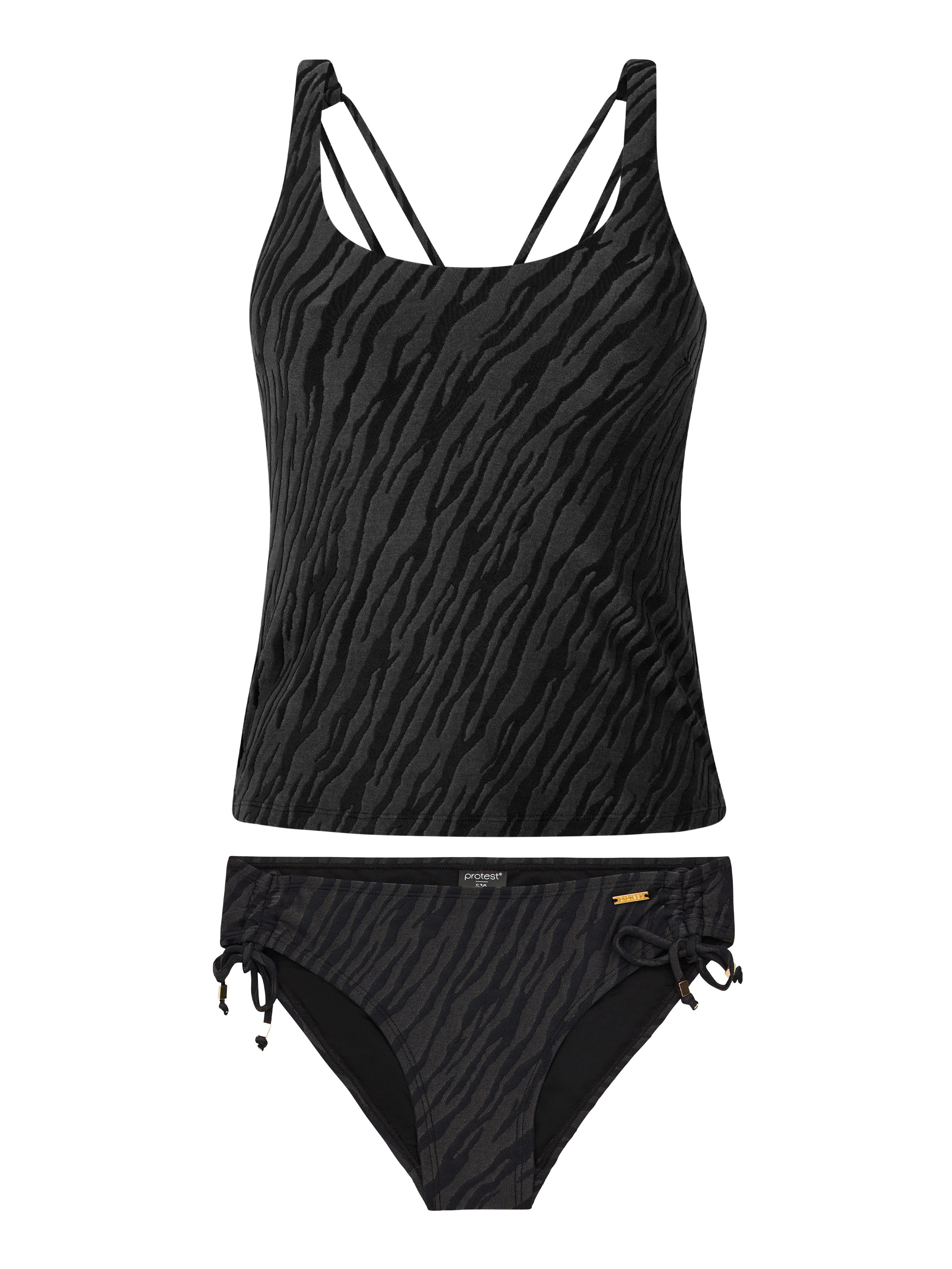 Protest Prtchela Maillot De Bain Tankini Tigre Femme - Noir