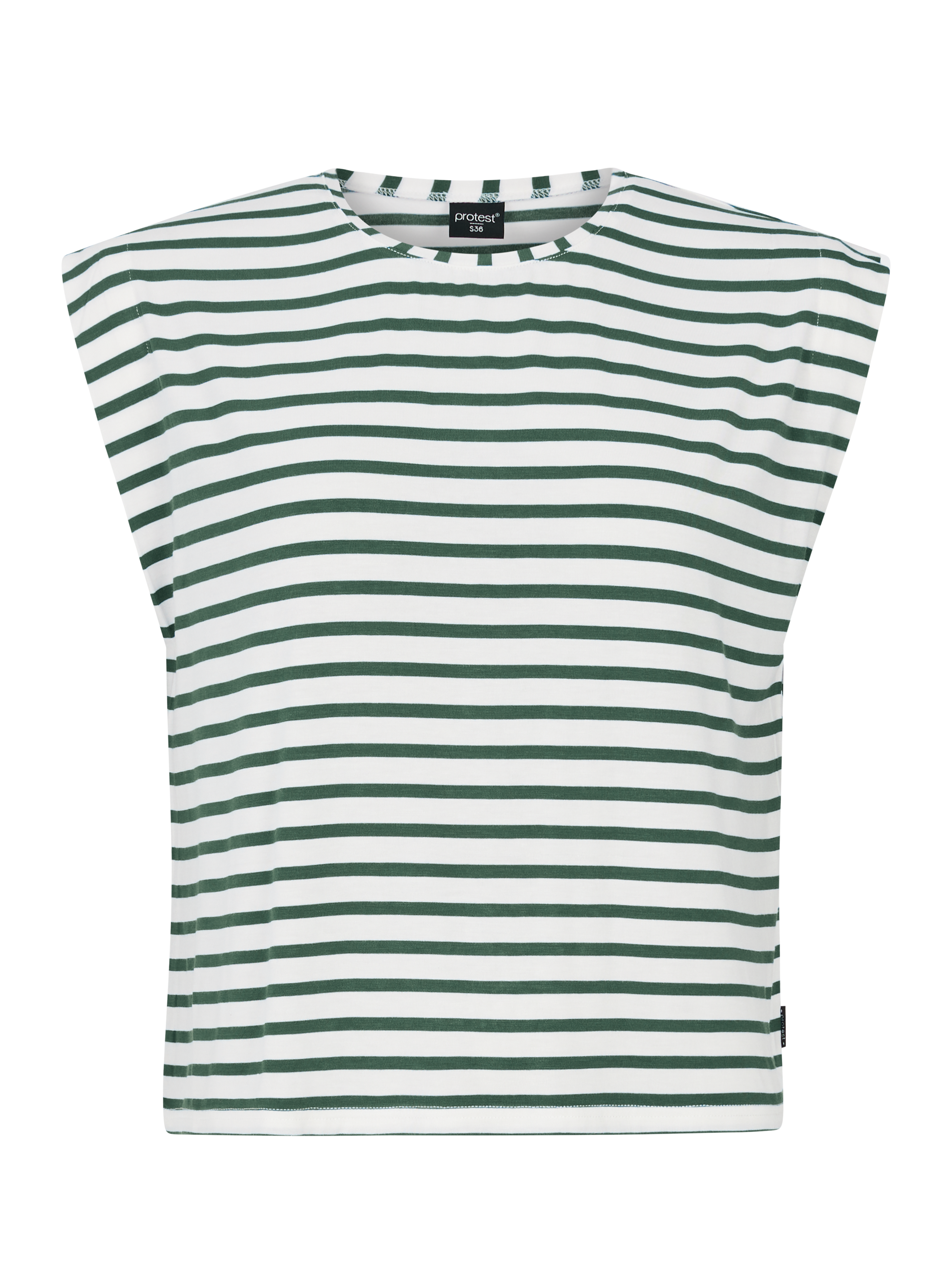 Protest Prthanso Striped T-shirt Women - Green